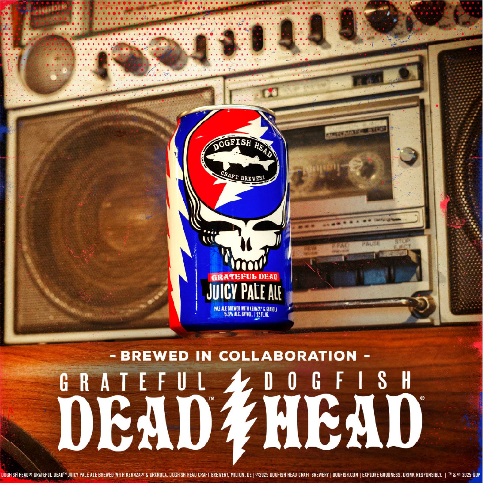 Dogfish Head Grateful Dead Juice Pale Ale, 5.3% ABV, Cans, 12 pk./12 fl. oz.