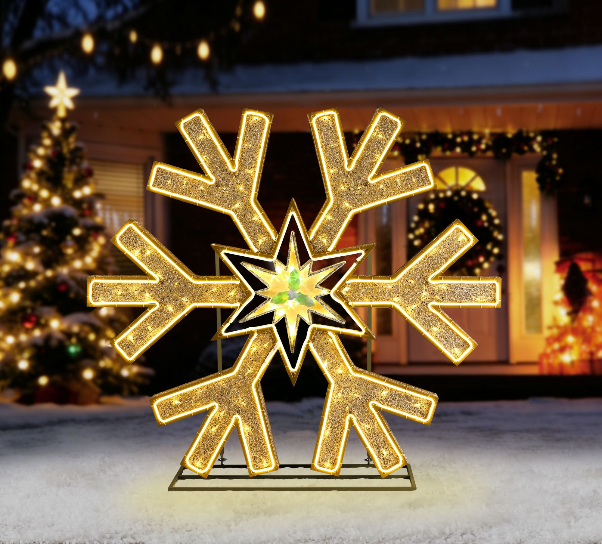 Berkley Jensen 4' Holiday Snowflake Lighting