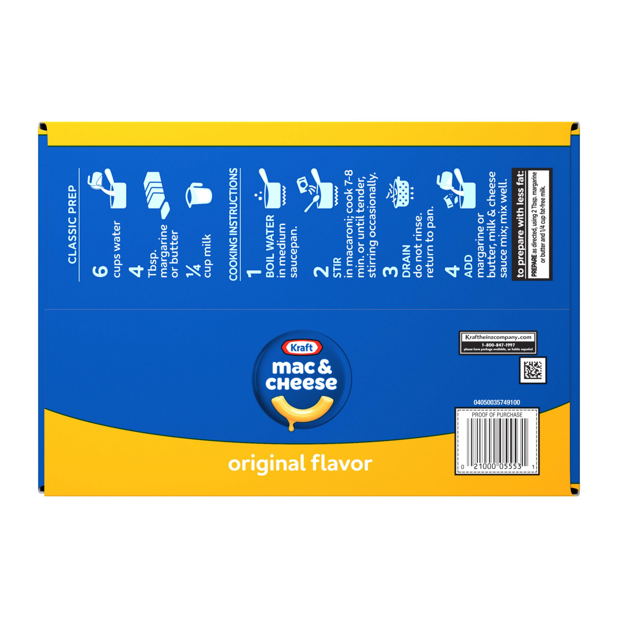 Kraft Macaroni & Cheese Dinner, Original Flavor - 7.25 oz