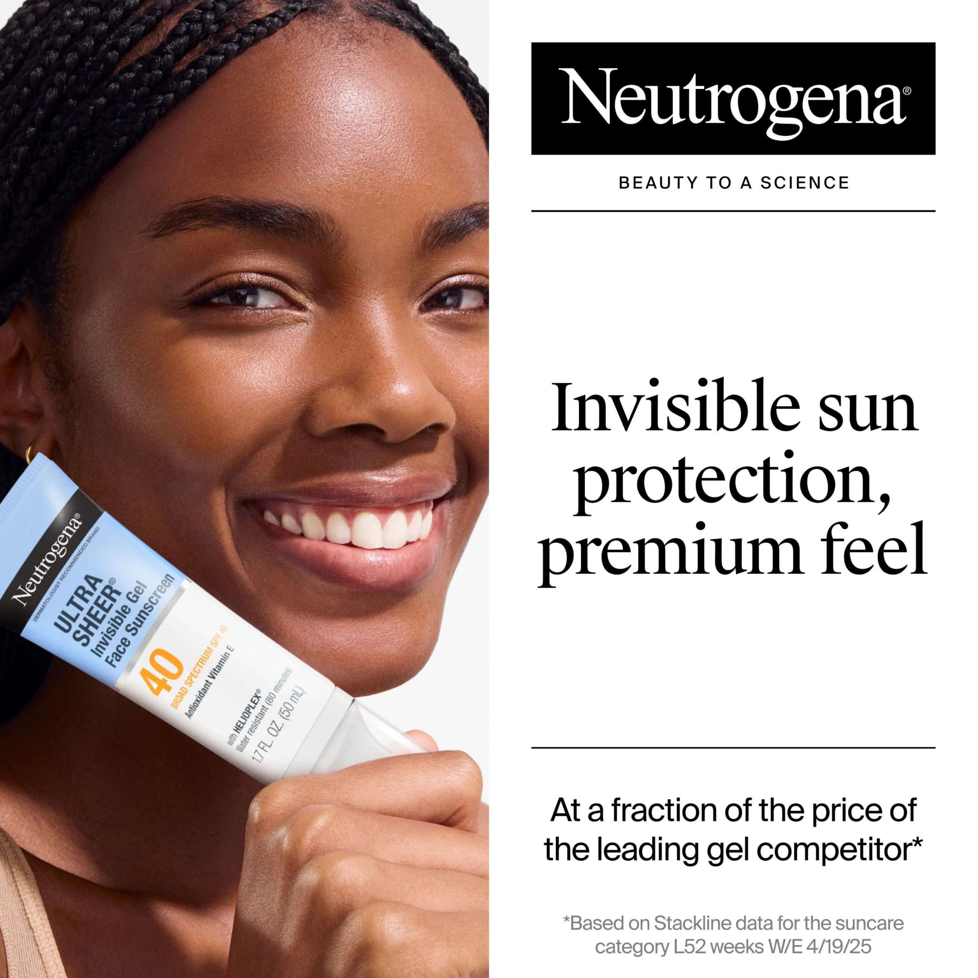 Neutrogena Ultra Sheer Face Invisible Gel Sunscreen SPF 40, 2 pk./1.7 oz.