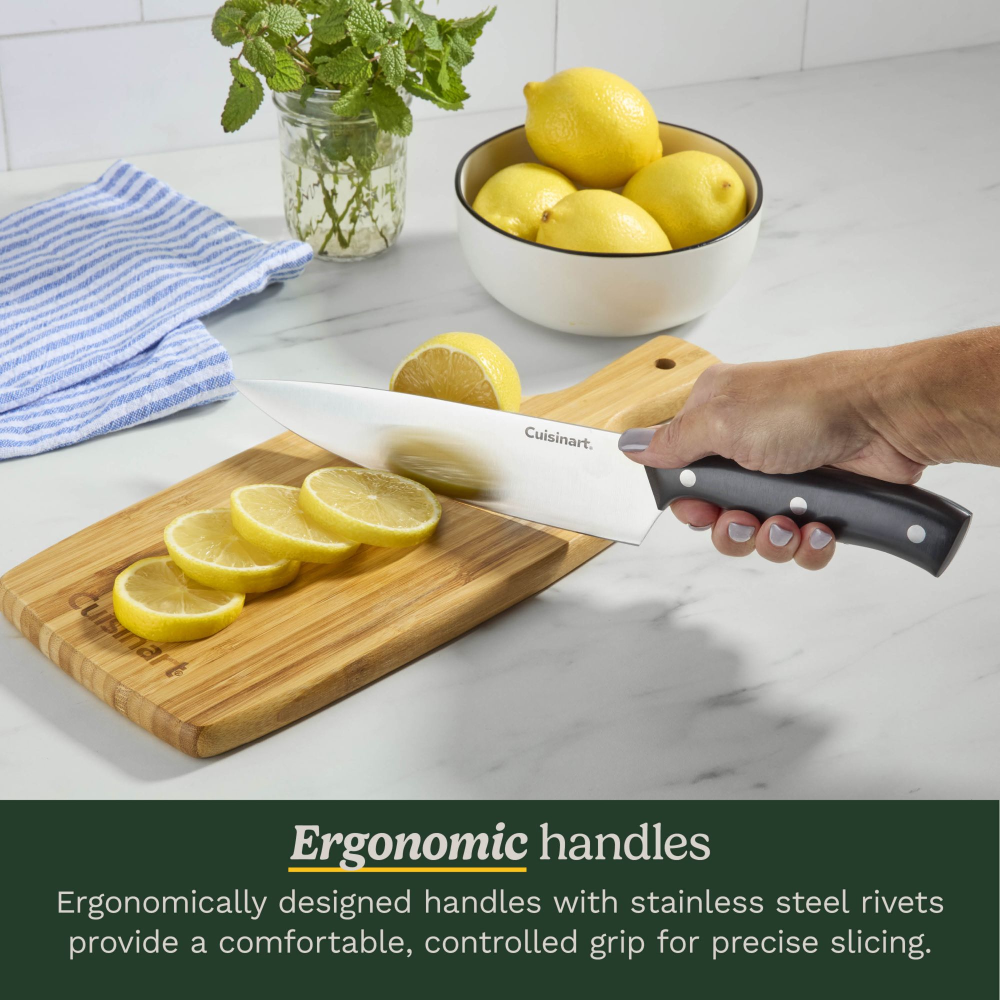 Cuisinart Classic Triple Rivet Stainless Steel Cutlery, 12-Pc. Block Set