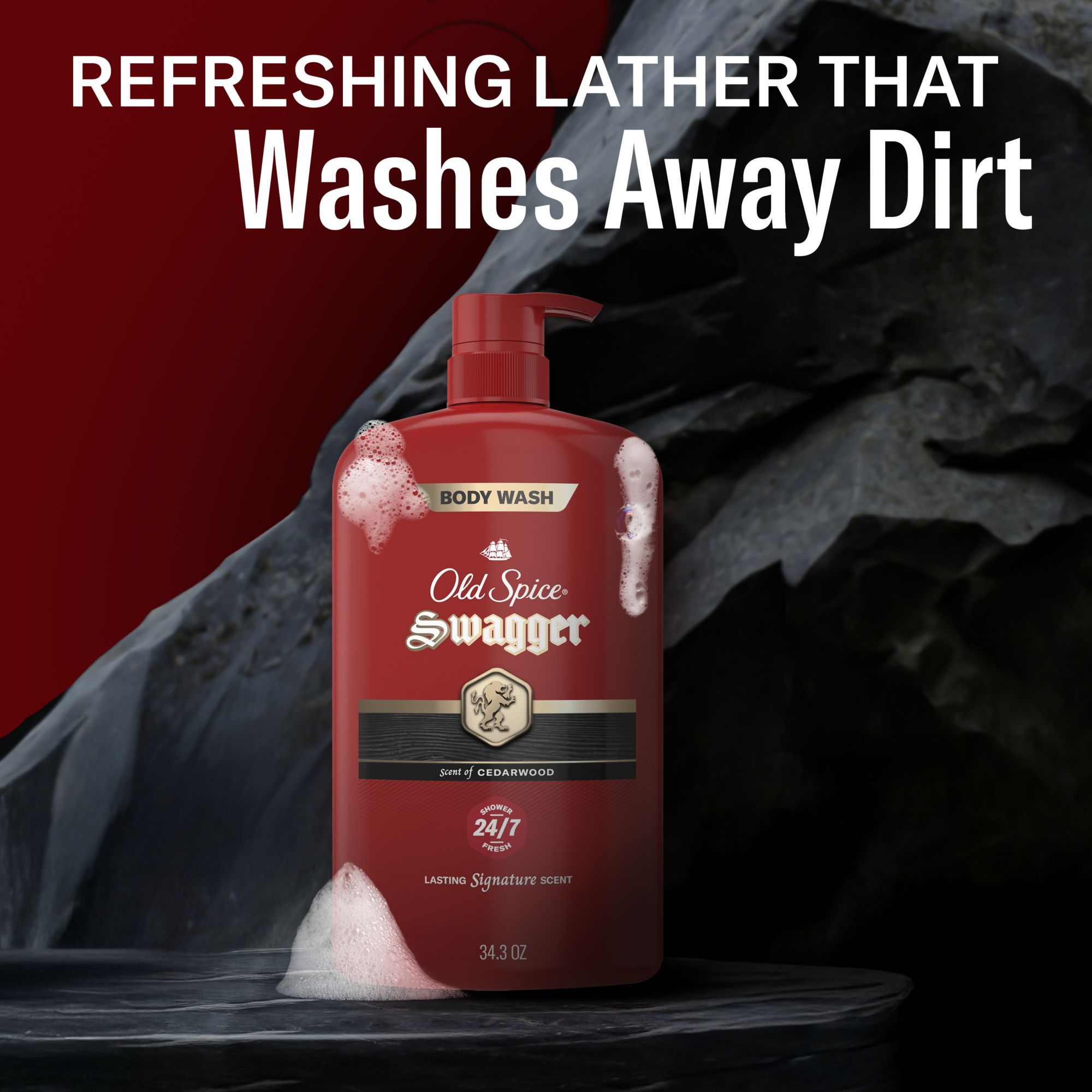 Old Spice Red Collection Body Wash for Men, Swagger Scent, Refreshing Clean, 2 pk./33.4 oz.