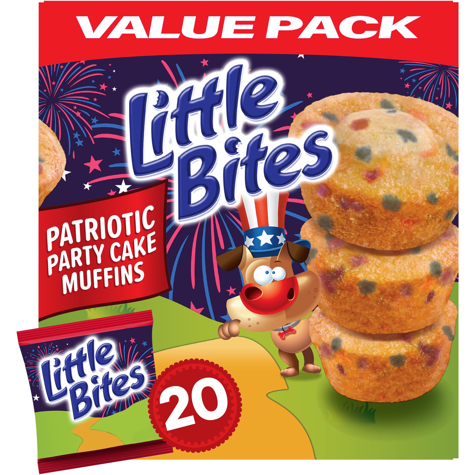 Little Bites Party Cake Muffins, Kosher Cake and Sprinkles Mini Muffins, Multipack, 20 ct.