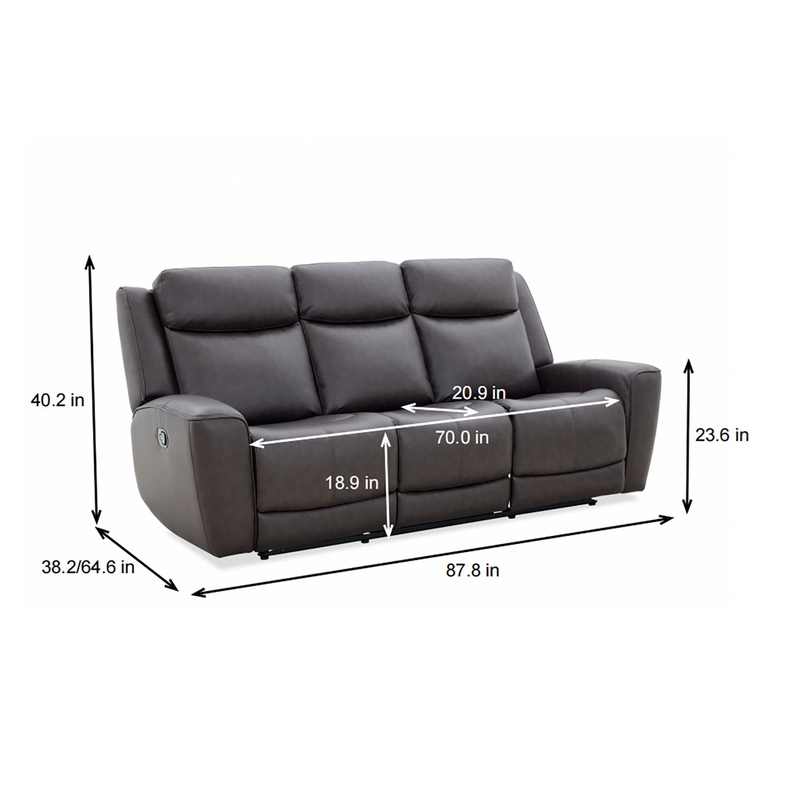 RoomSense Hartley Manual Reclining Sofa