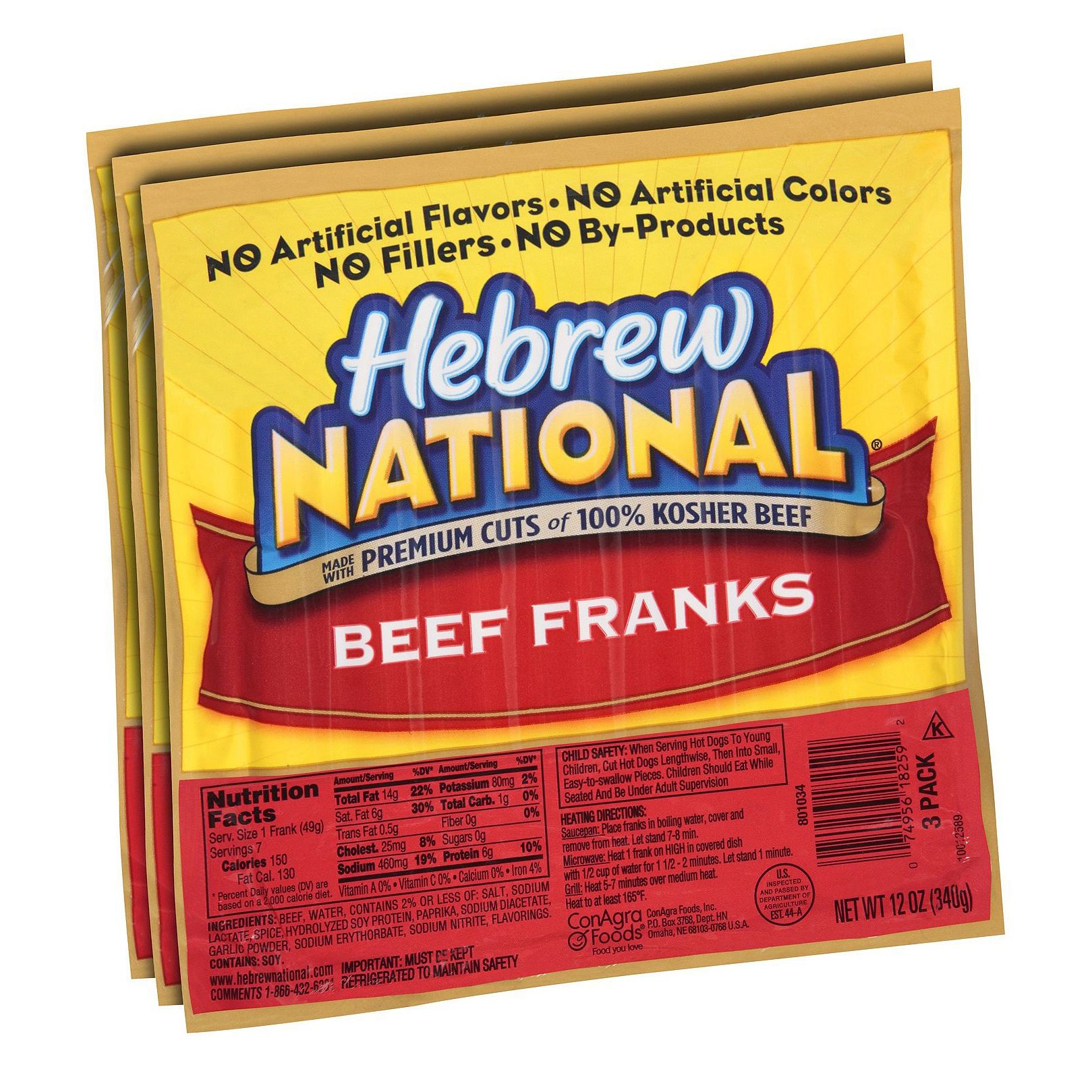 Kosher Beef Hot Dogs (12oz)