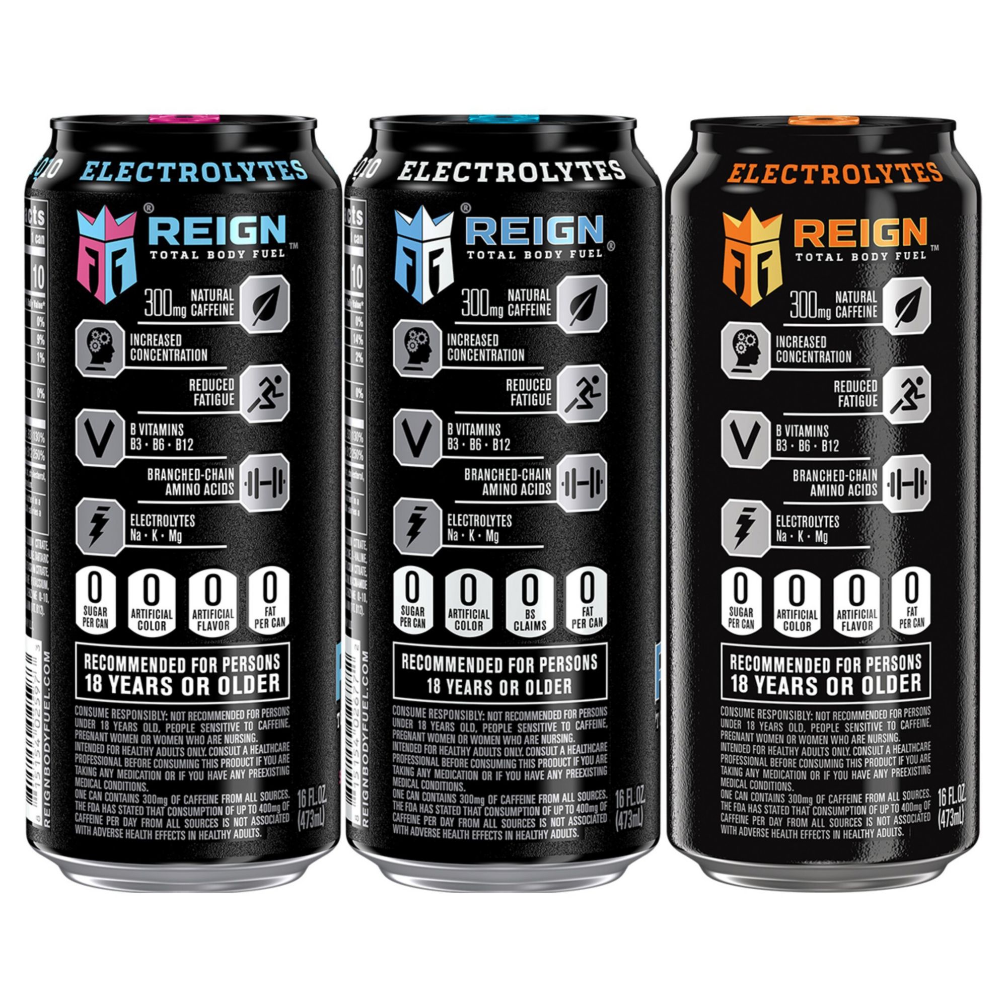 Reign Total Body Fuel Variety Pack, Fitness & Performance Drink, 24 pk./16 fl. oz.