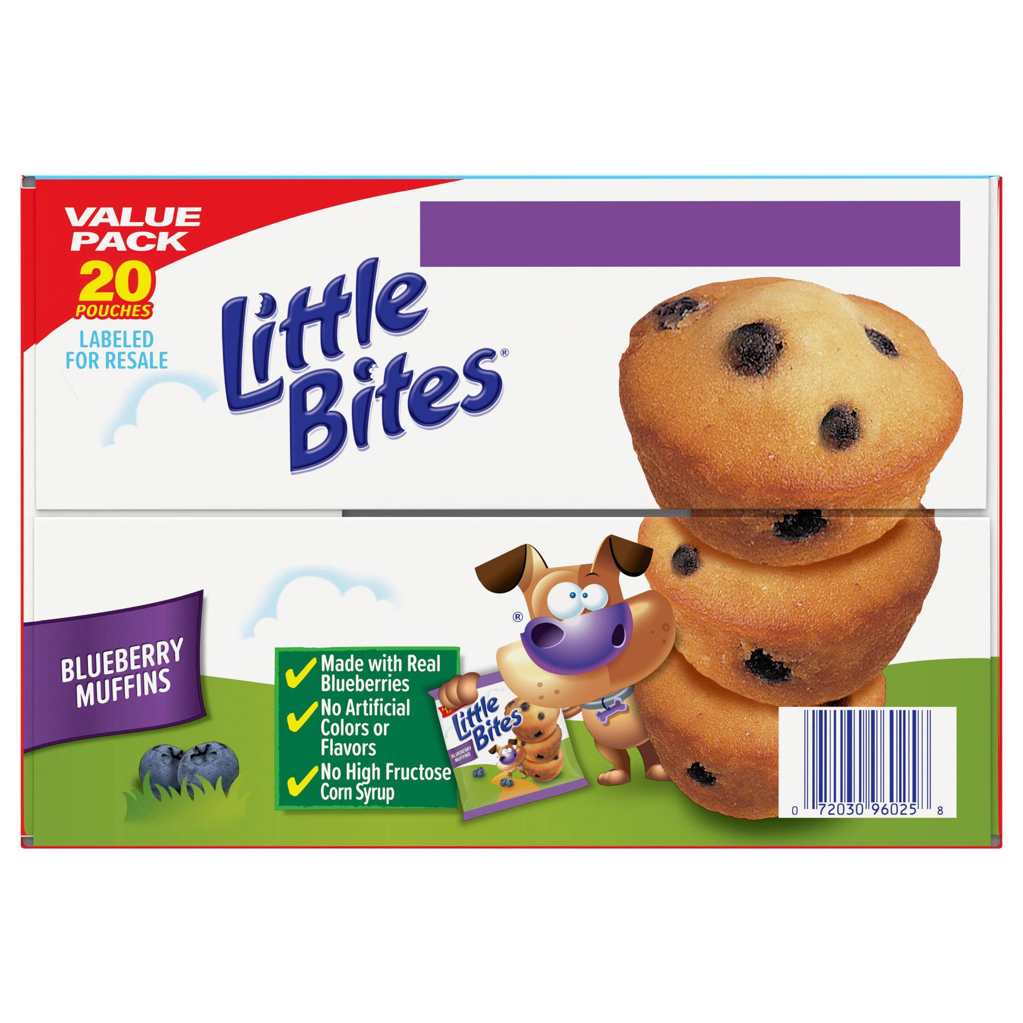 Little Bites Blueberry Muffins, Made with Real Blueberries Mini Muffins, Multipack, 20 pk./1.5 oz.