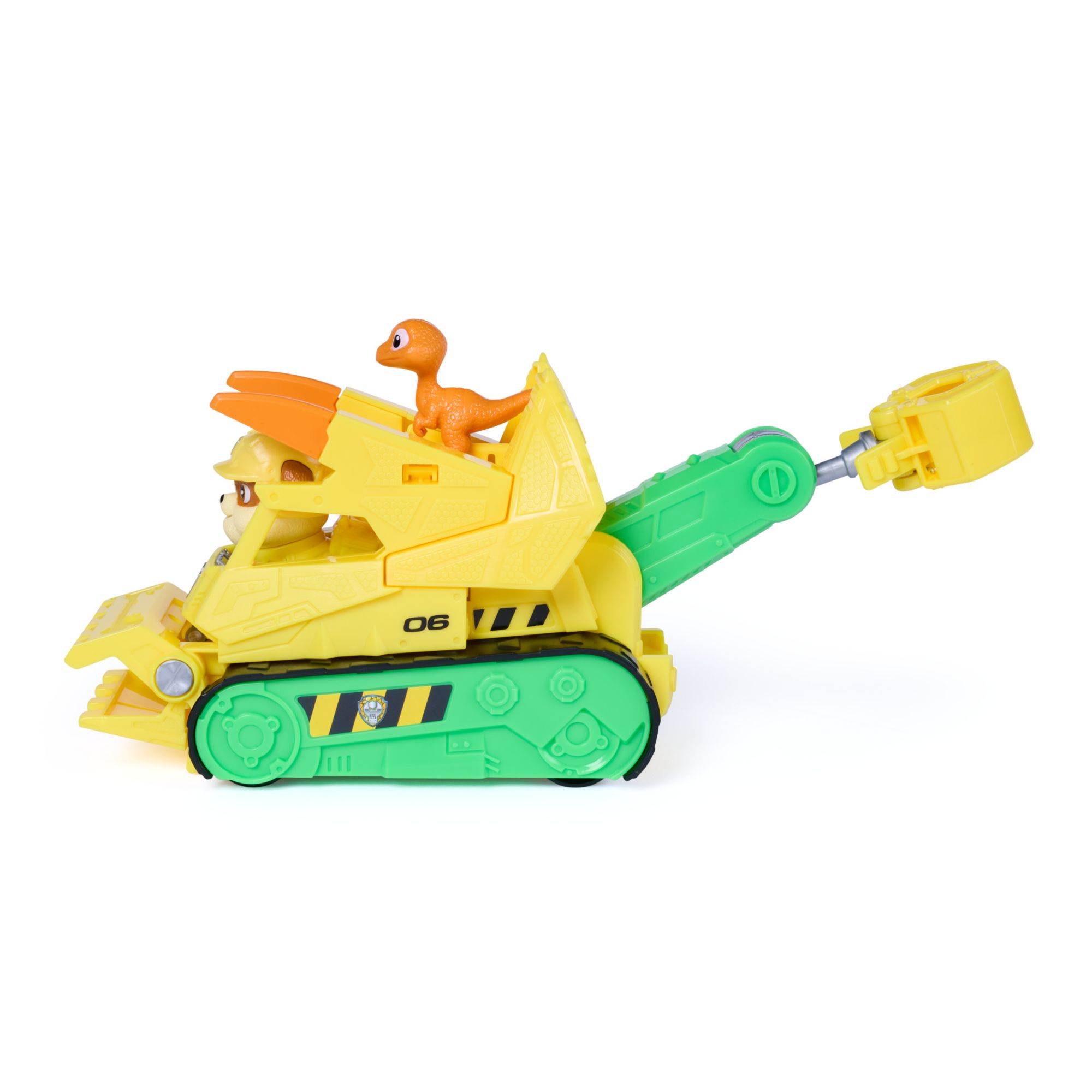 PAW Patrol: The Dino Movie, Rubble Dino Rescue Bulldozer with Chomping Action and Articulated Claw