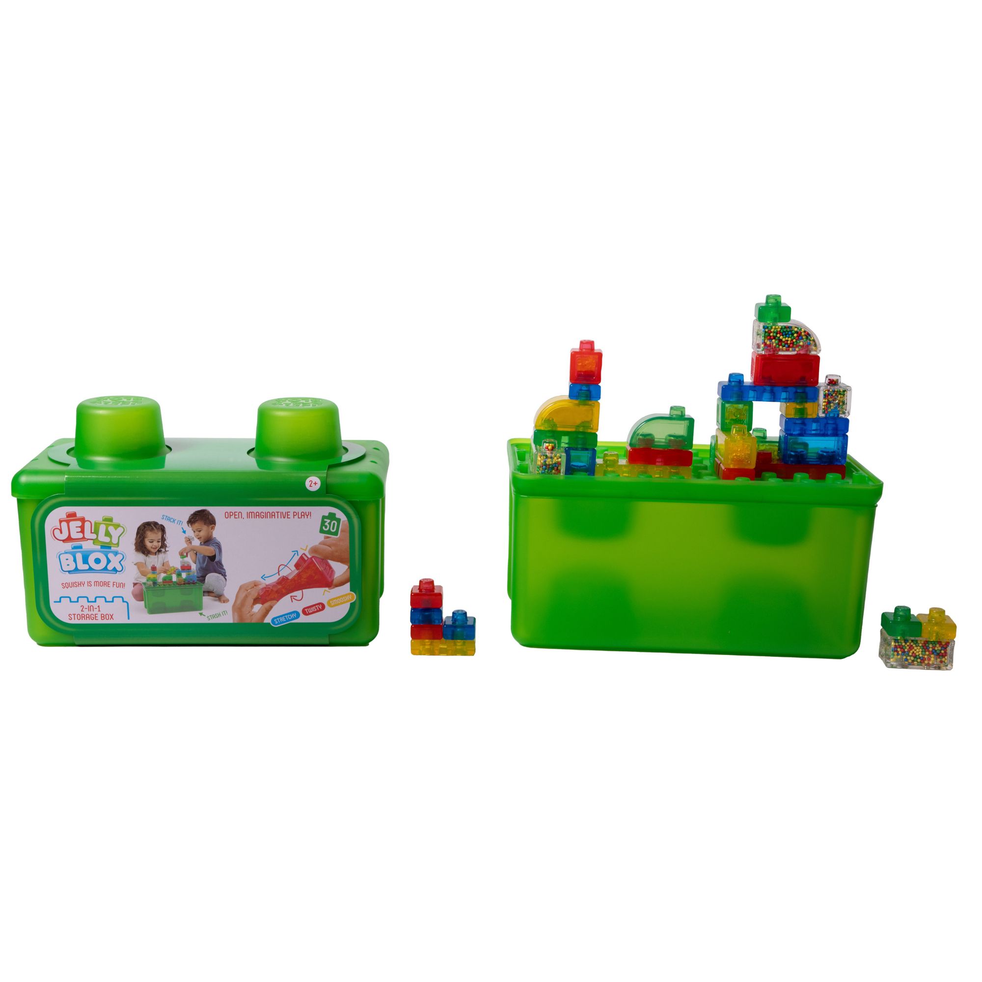 Jelly Blox Stash 'N Stack 2-in-1 Storage Case