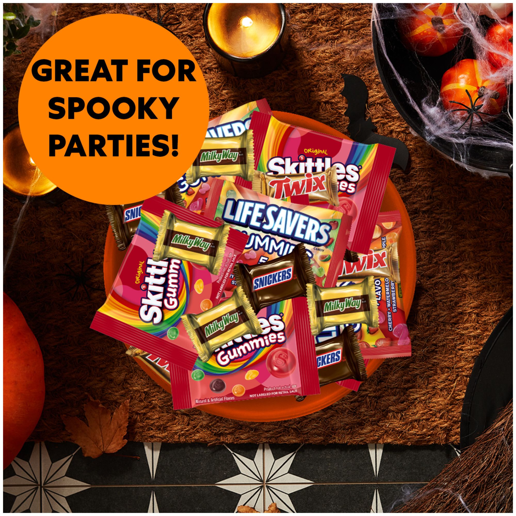 Snickers, Skittles Gummies, Twix & More Halloween Candy, 240 ct.