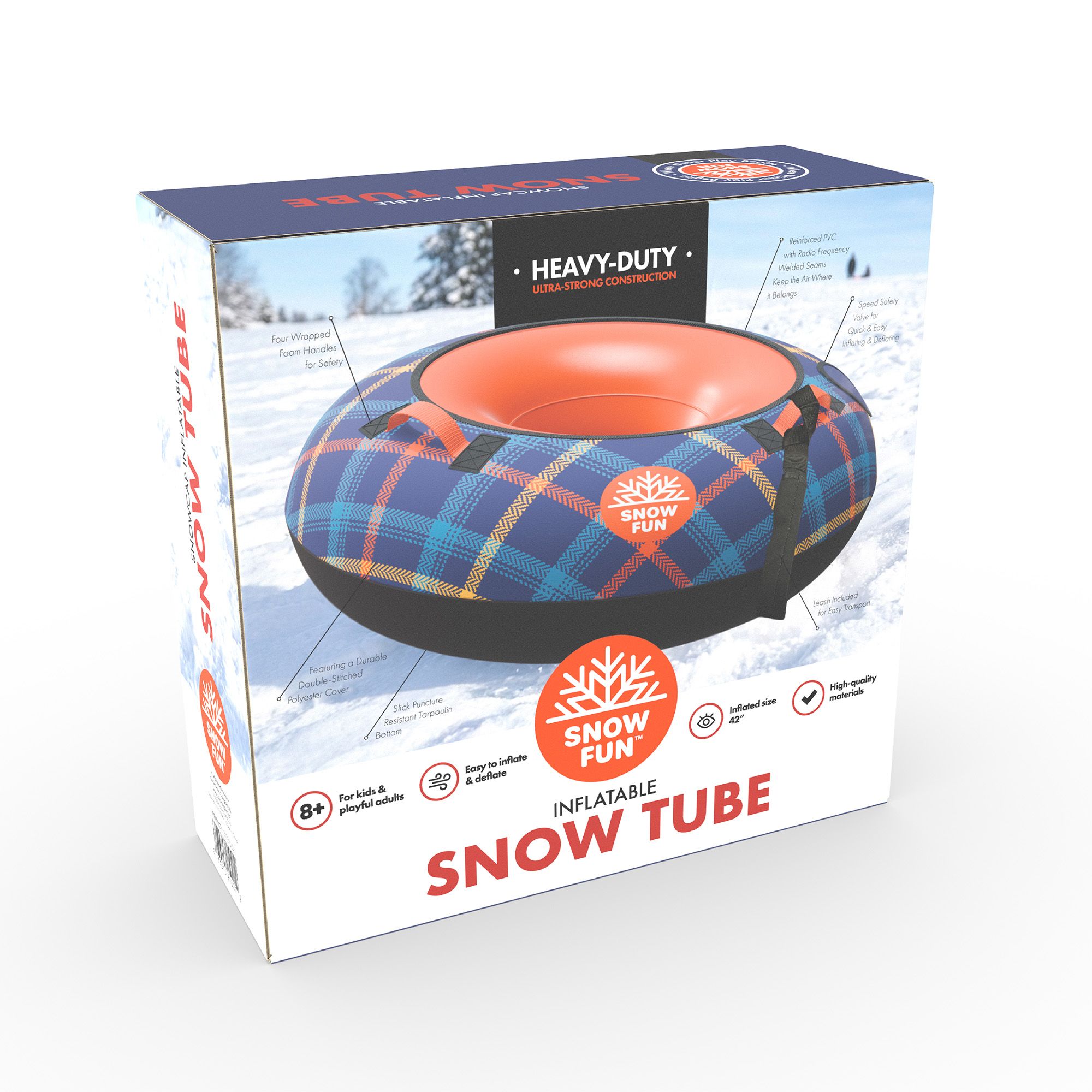 Snowfun 42" Fabric Covered Inflatable Snow Tube