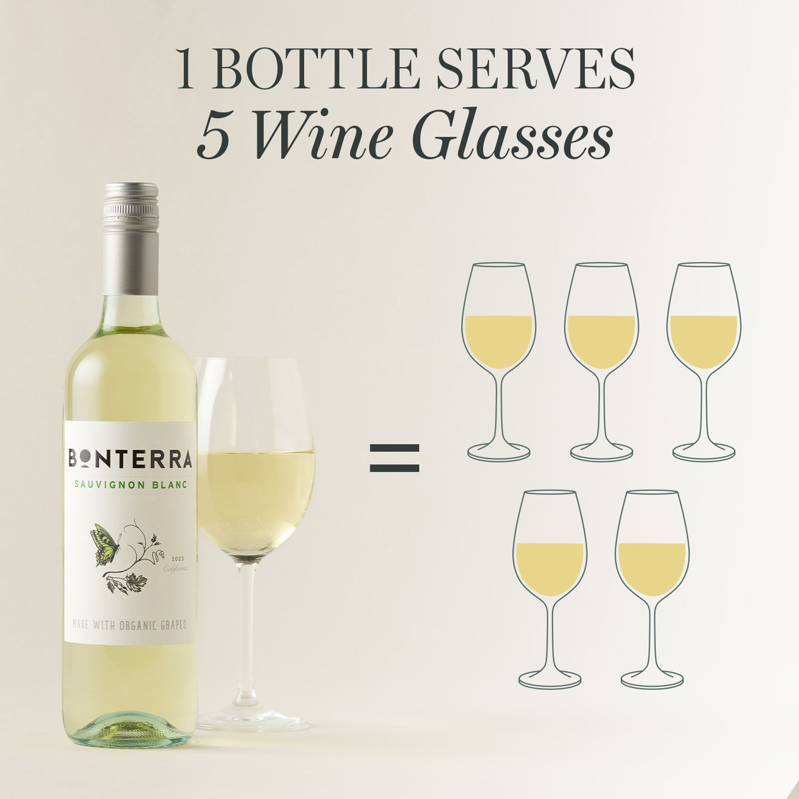Bonterra Organic Sauvignon Blanc White Wine, 13% ABV, 750ml