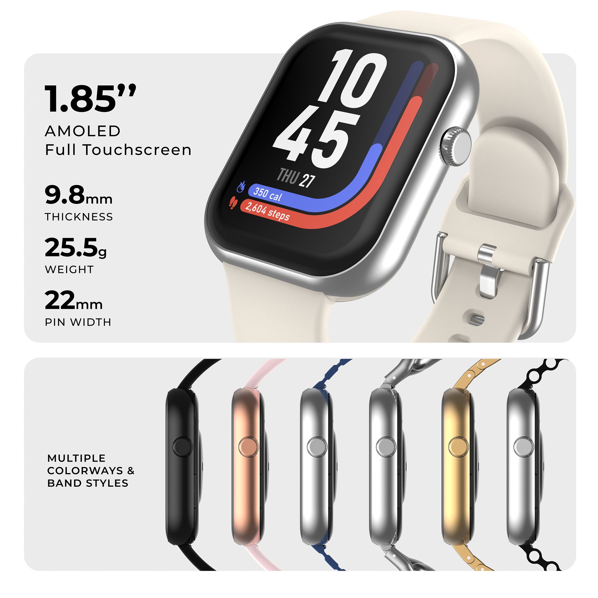 iTOUCH AIR 5 Smartwatch - Ivory/Silver