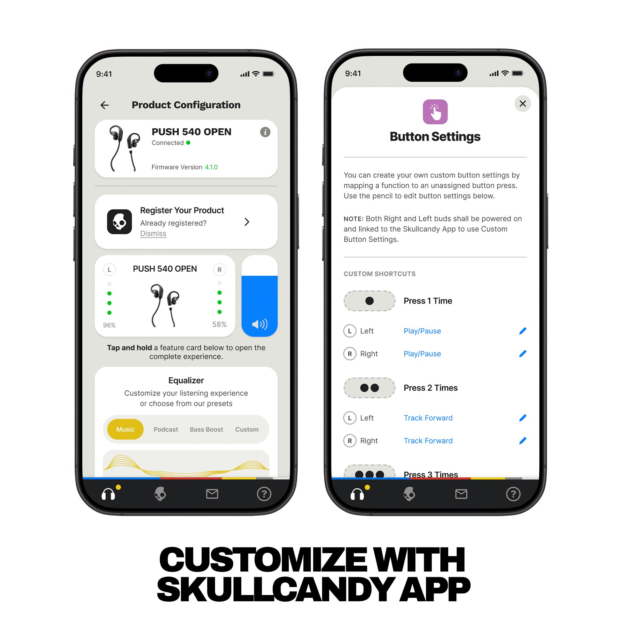 Skullcandy Push 540 Open-Ear True Wireless Bluetooth Open Earbuds