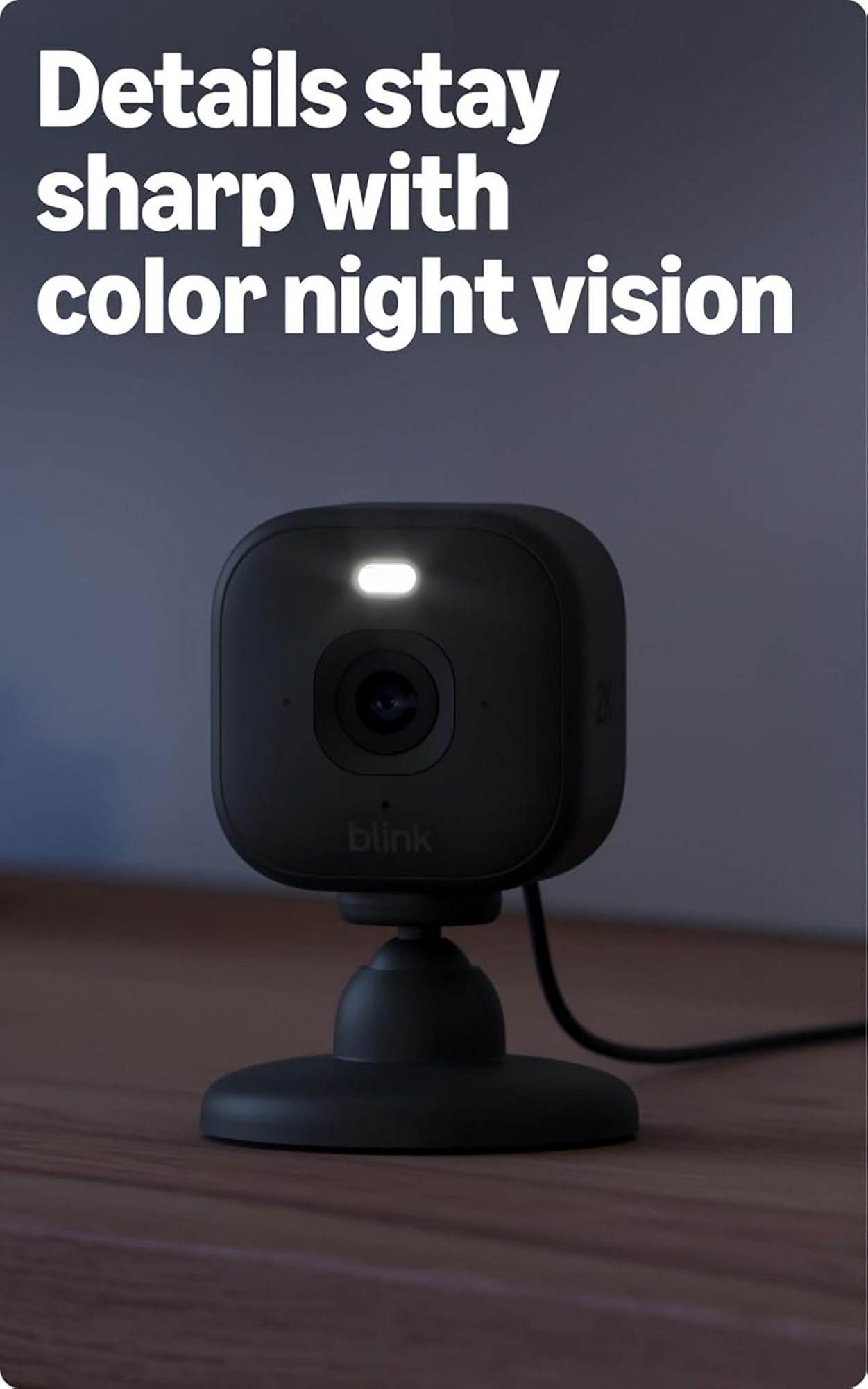 Blink Mini 2K+ Compact Plug-In Security Camera, 2K Video Resolution, Color Night Vision, 2 pk.