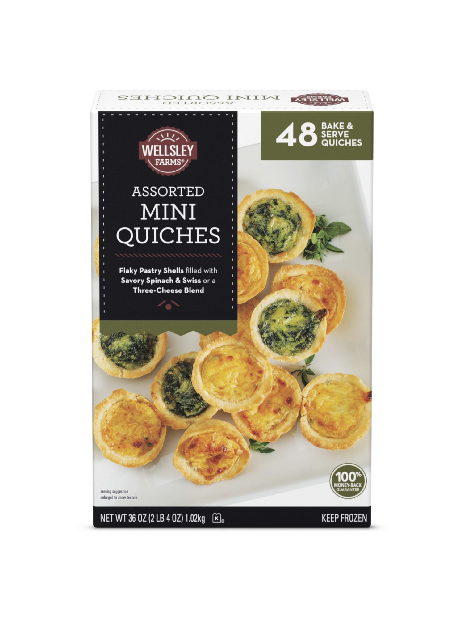 Wellsley Farms Assorted Quiche, 48 ct./25 oz.