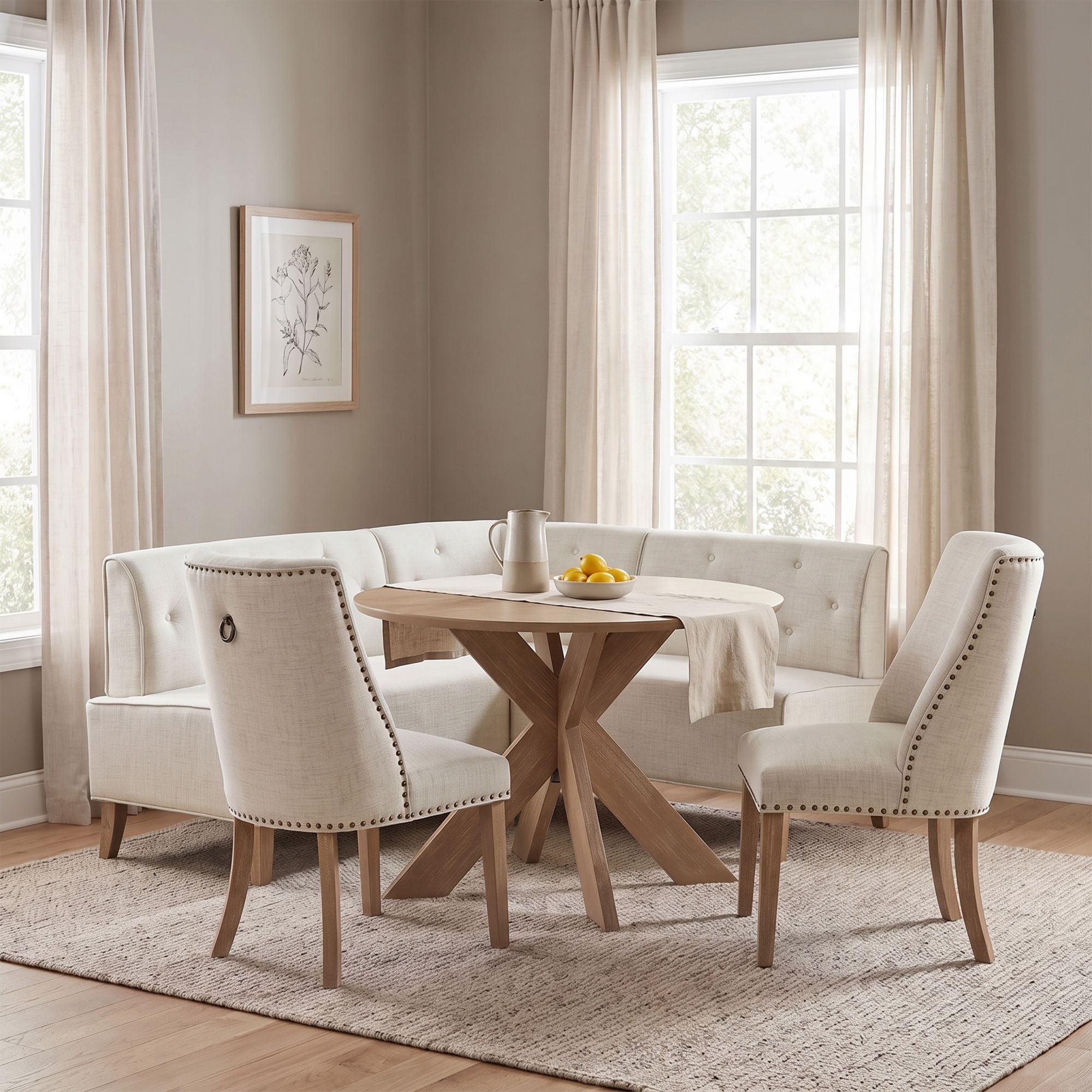 Linon Home Ellery Nook Dining Set, 4 Pc.