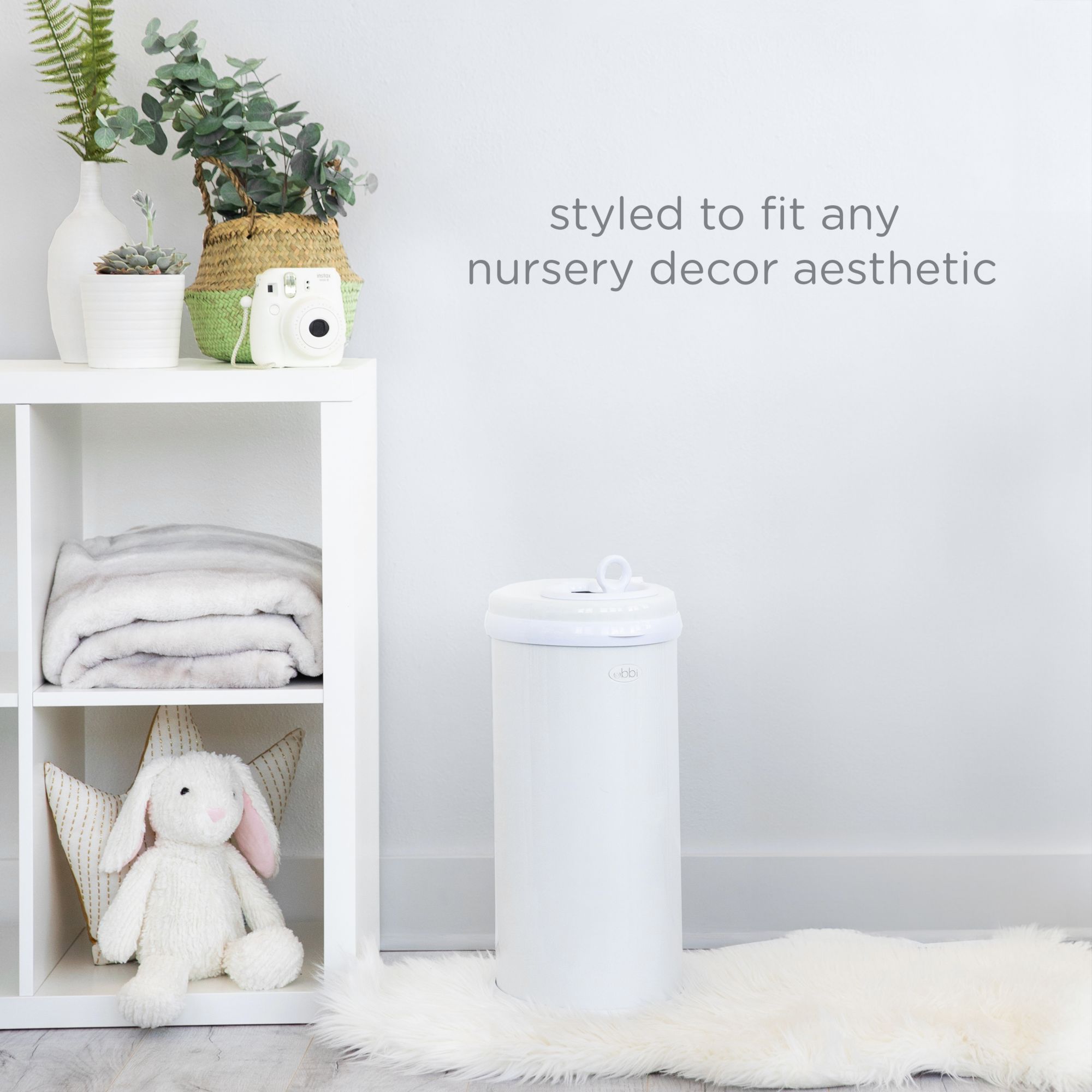 Ubbi Steel Diaper Pail - White