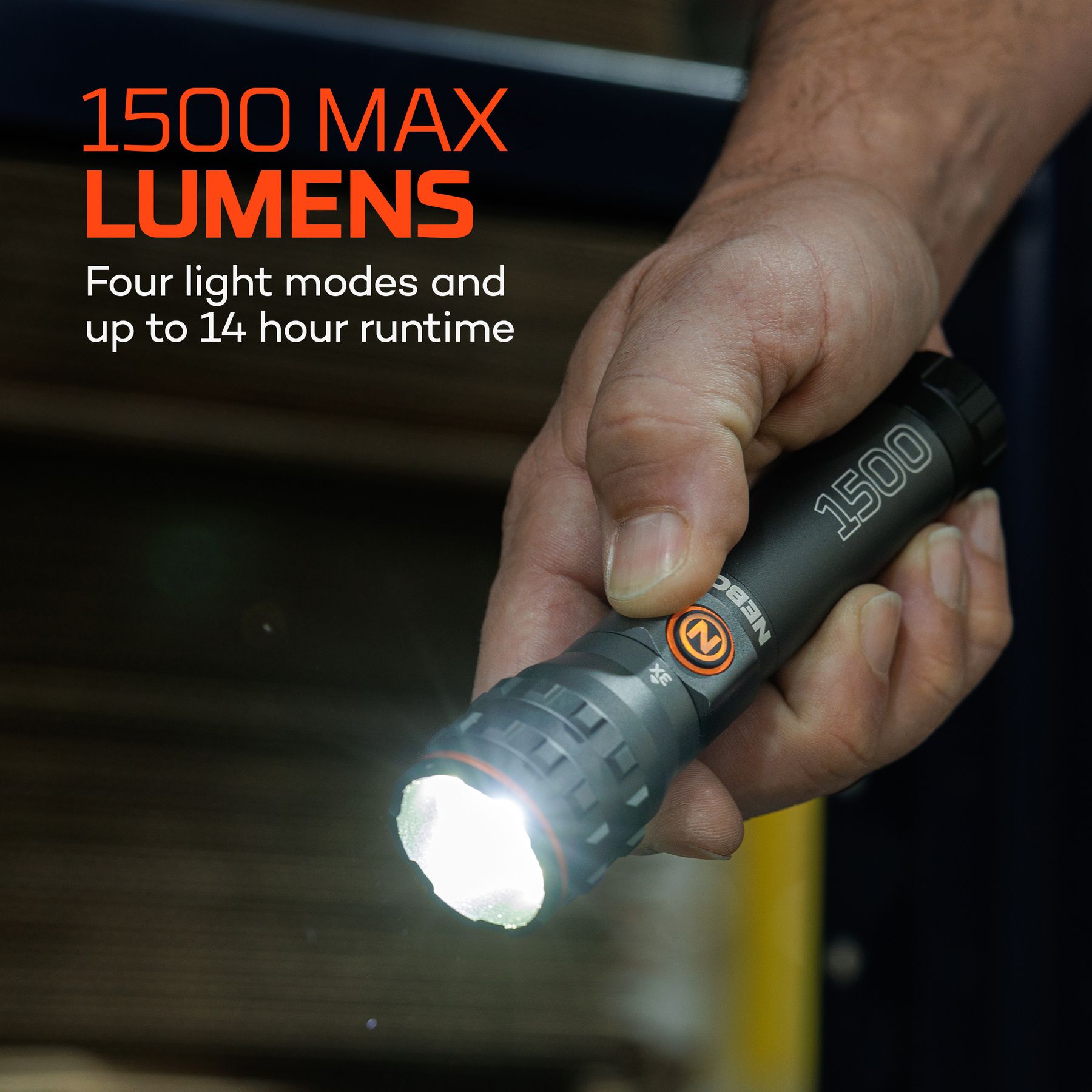 Nebo 1500 Lumen Rechargeable Flashlight, 2 pk.
