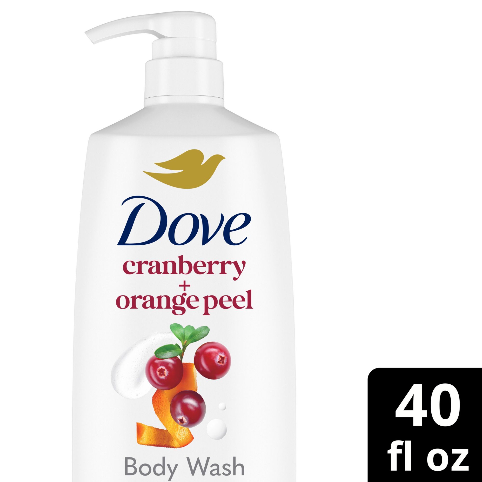 Dove Cranberry and Orange Peel Body Wash, 40 oz.