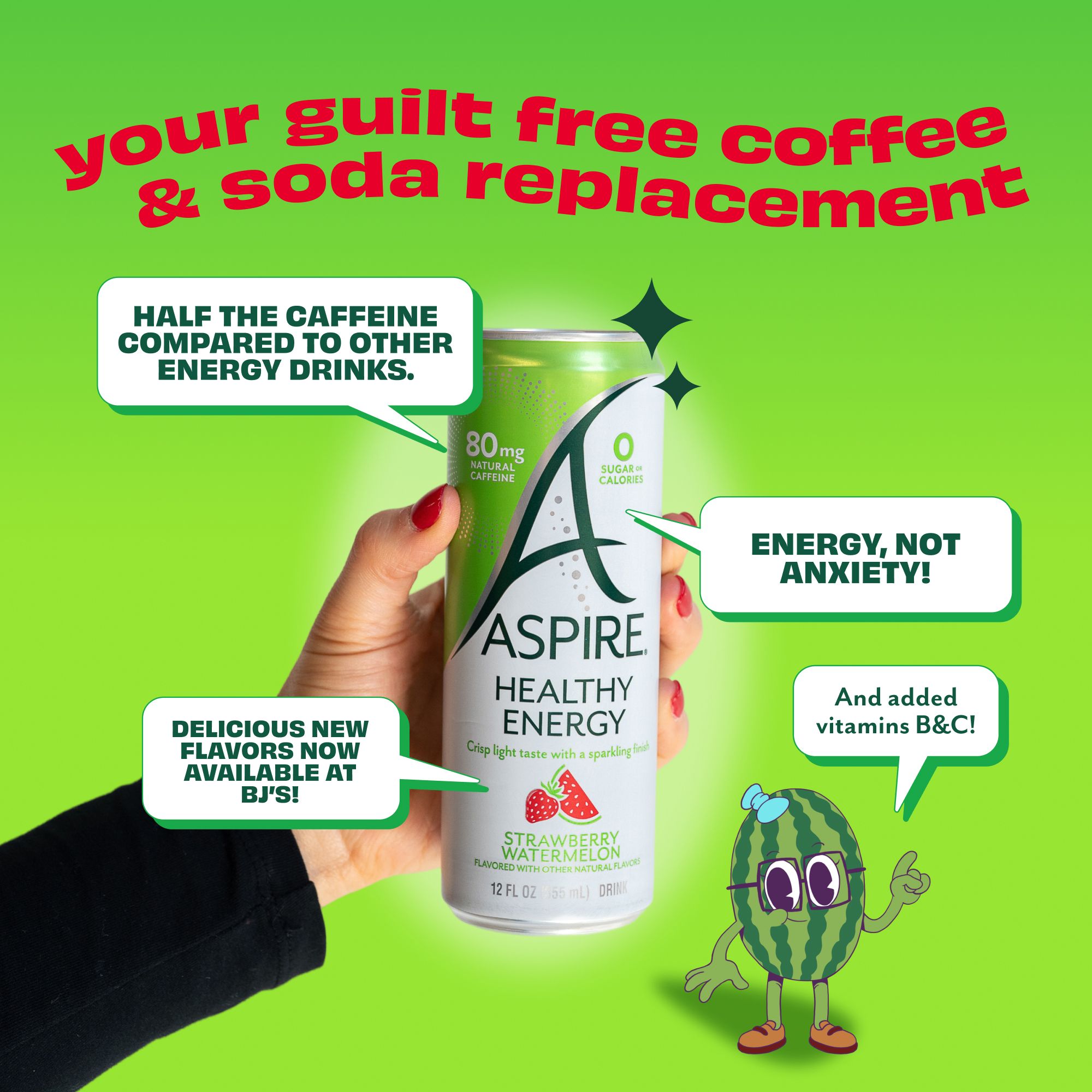 Aspire Healthy Energy Drinks Variety Pack, 15 pk./12 fl. oz.