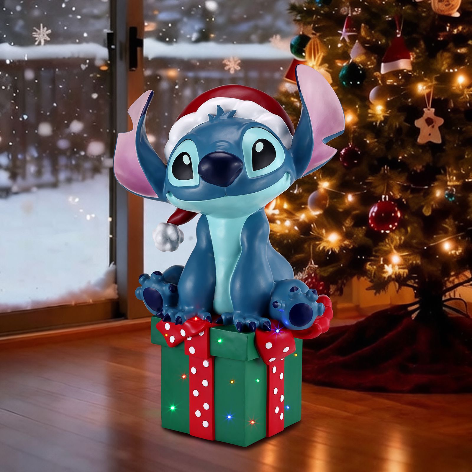 Disney Holiday Stitch Statuary With Lights and Music, 1 Pc.