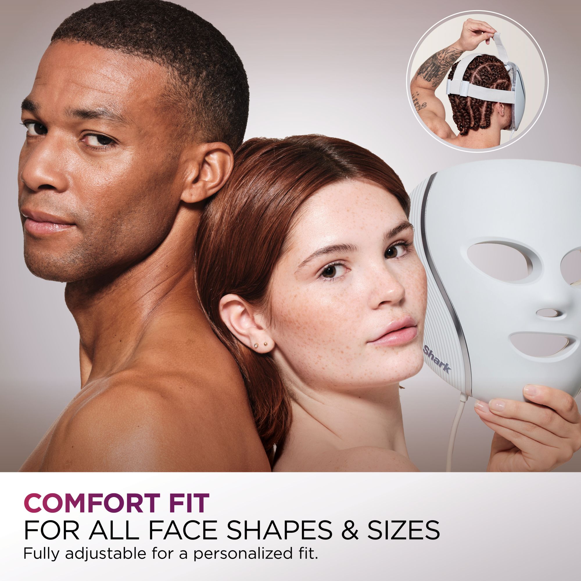 Shark CryoGlow Under-Eye Cooling + LED Anti-Aging and Skin Clearing Face Mask