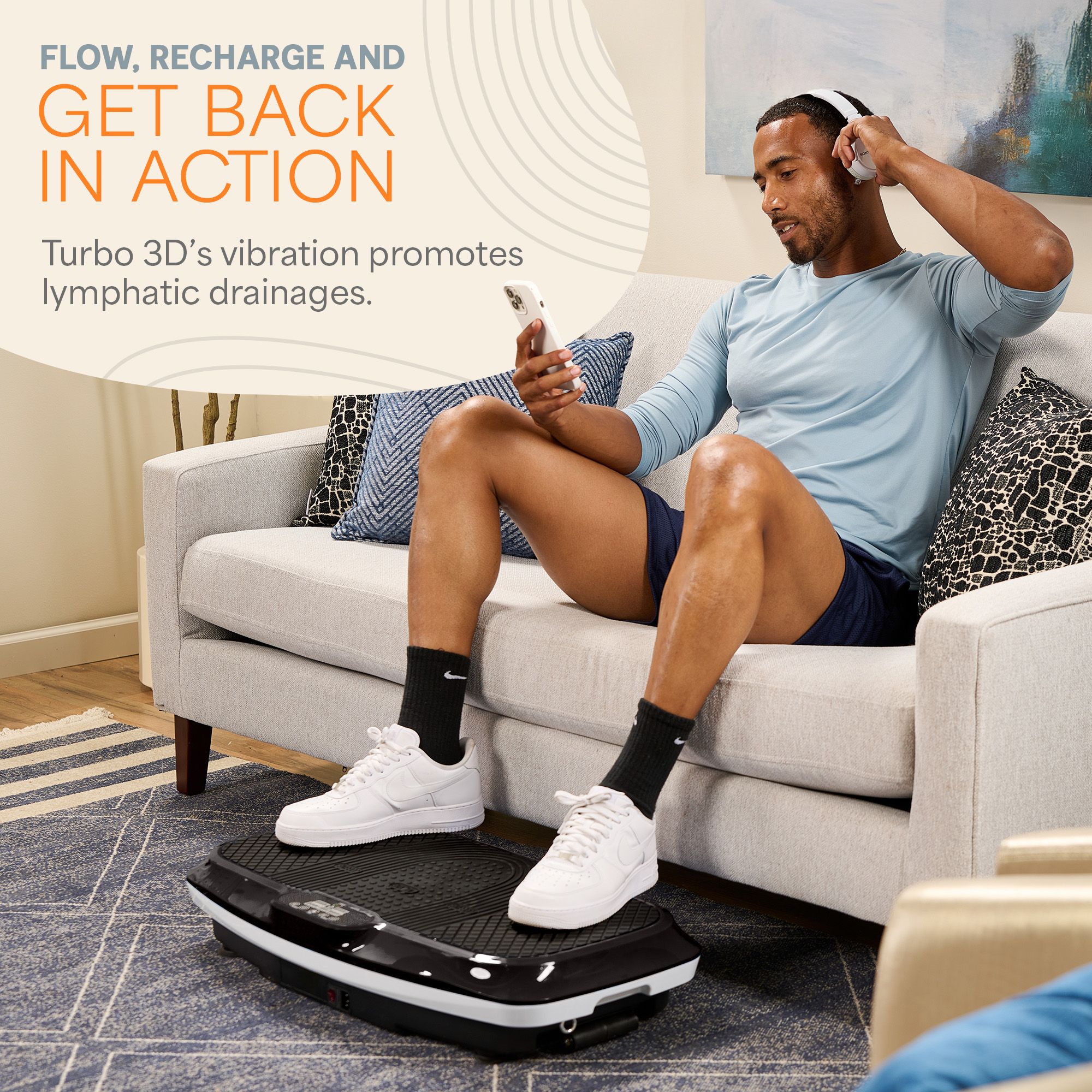 Lifepro Turbo 3D Vibration Plate Exercise Machine, Dual Motors, 99 Speeds, 8 Presets with Resistance Bands