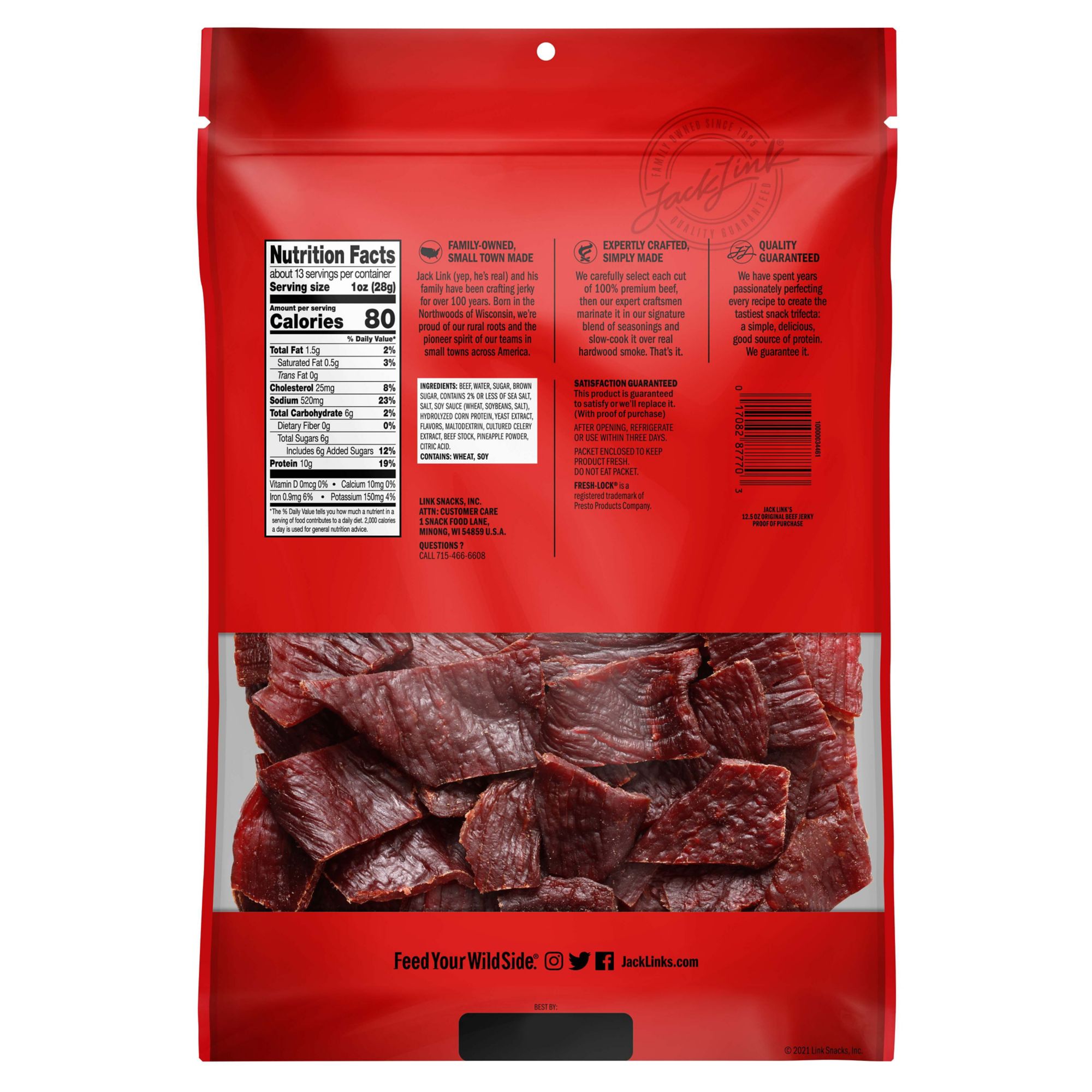 Jack Link's Original Beef Jerky, 12.5 oz.