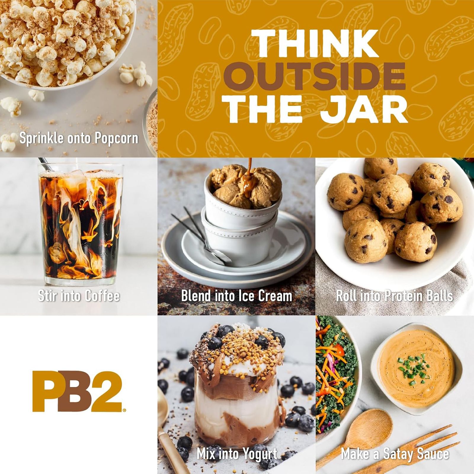 PB2 Original Powdered Peanut Butter, 6g Protein Per Serving, 30 oz.