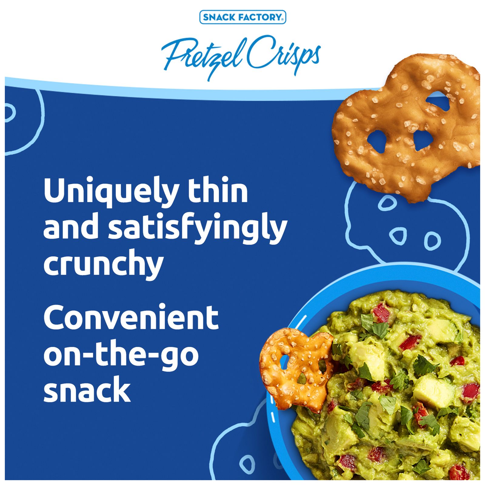 Snack Factory Pretzel Crisps, Original, Thin And Crispy Pretzel Crisps, Resealable Bag, 30 oz.