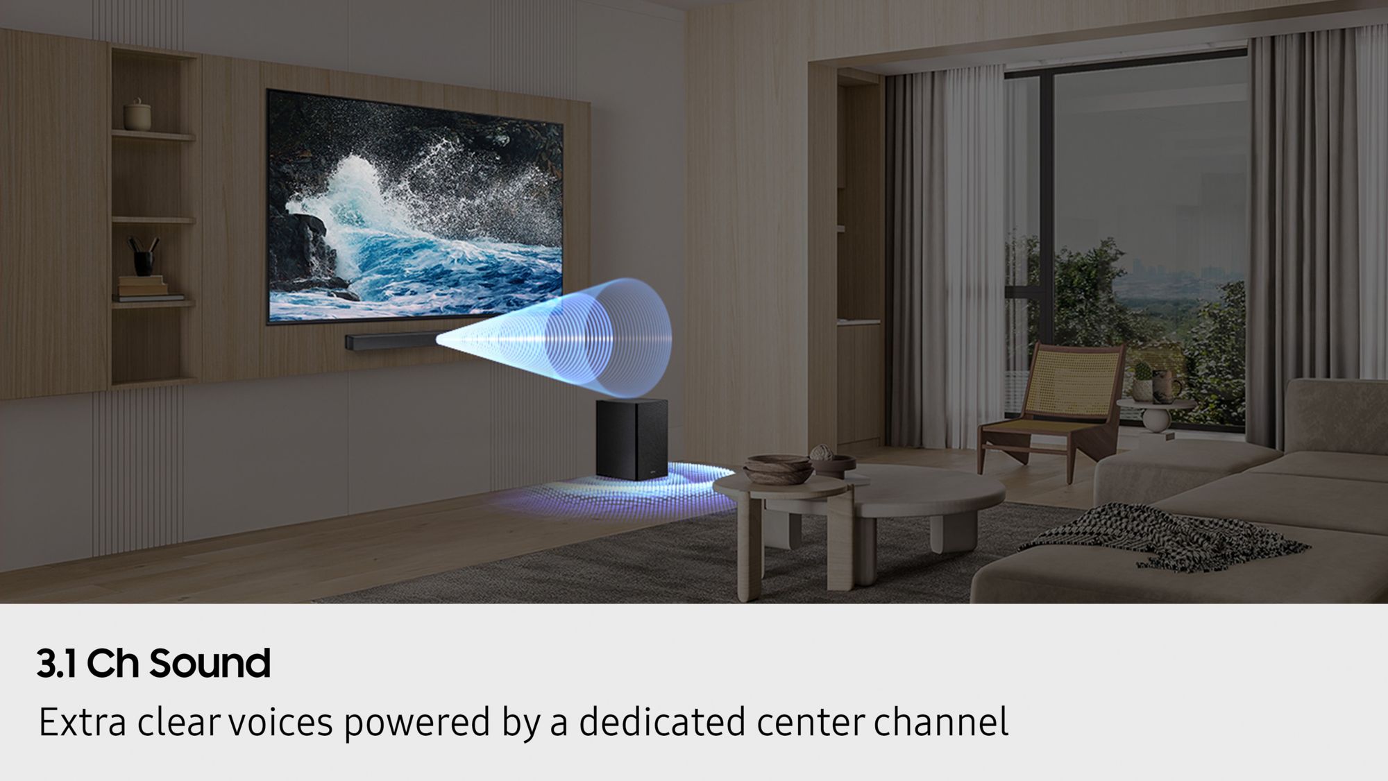Samsung B-Series 3.1 Ch DTS Virtual:X HW-B64CF/ZA Soundbar with Subwoofer