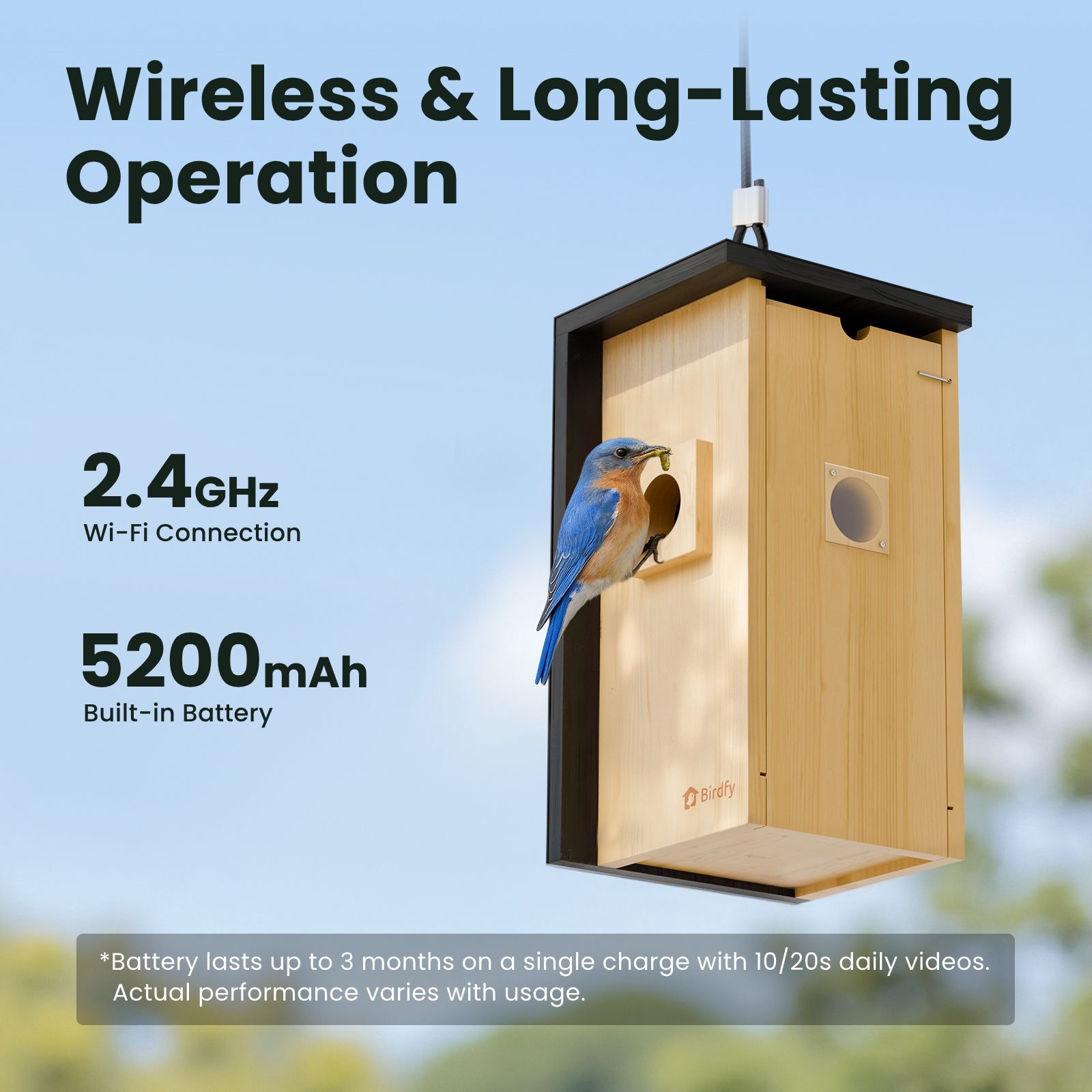 Birdfy Solar Powered Nest Smart Bird House with Camera