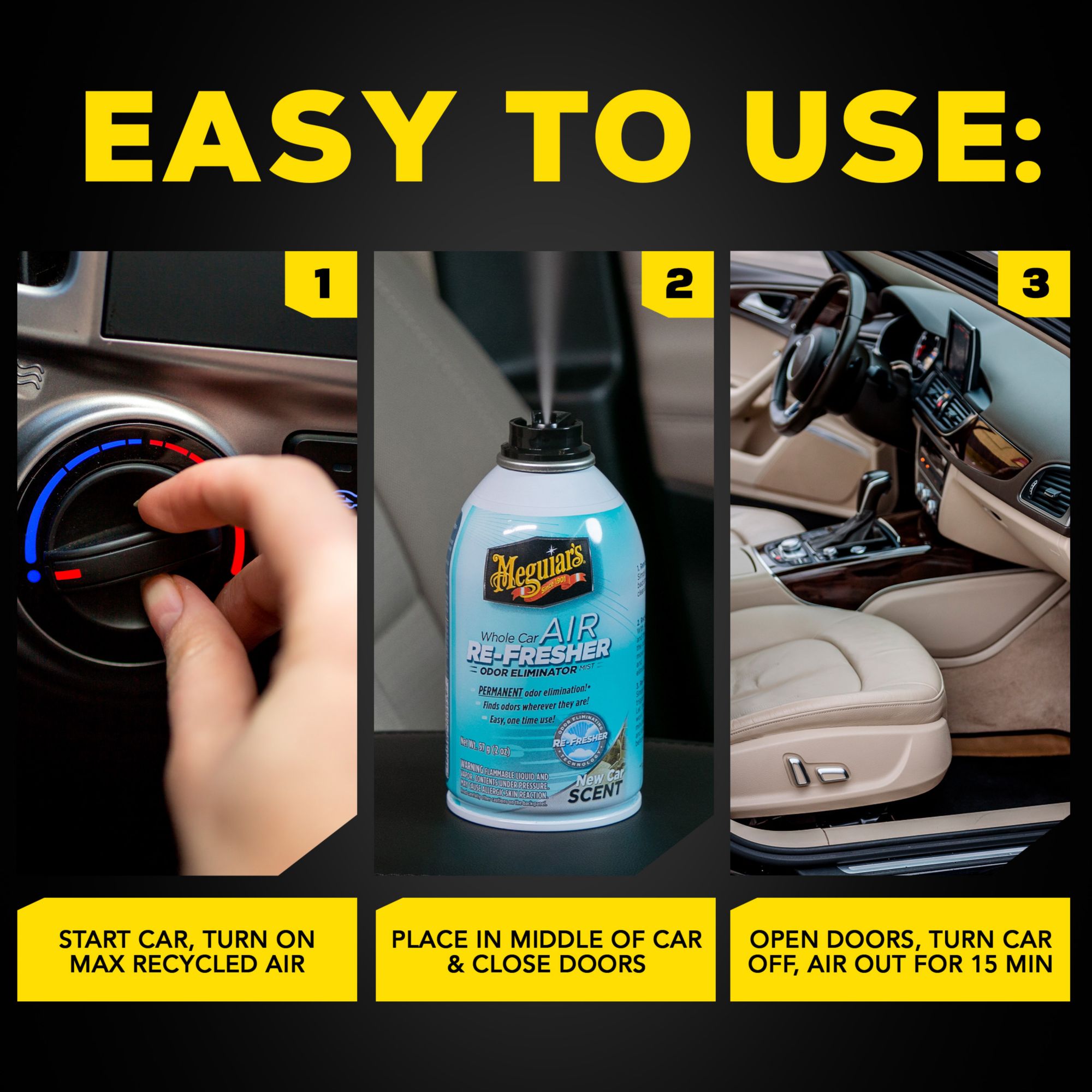 Meguiar's New Car Scent Air Refresher, 3 pk.
