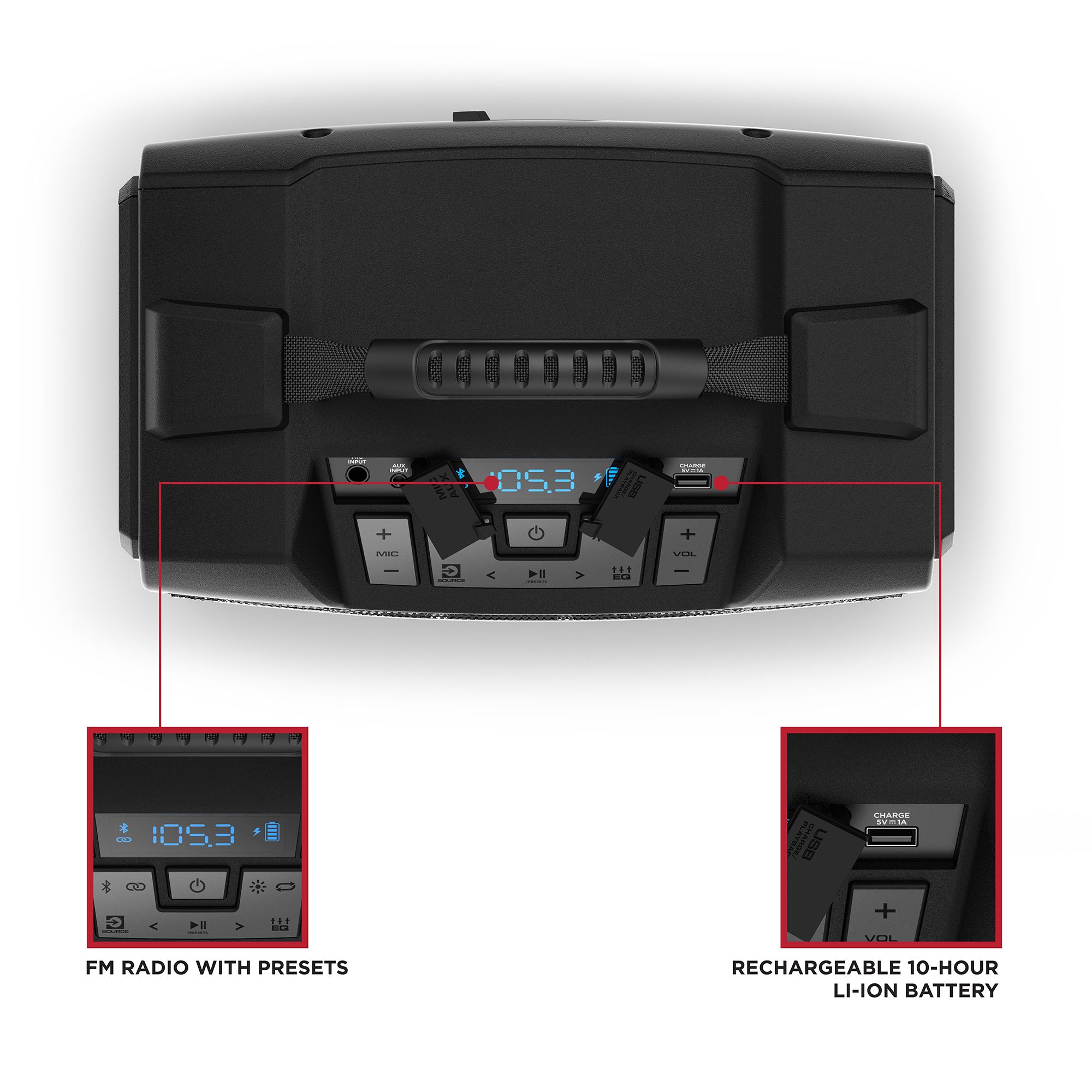 ION Audio Tailgater TD Rugged Bluetooth Speaker