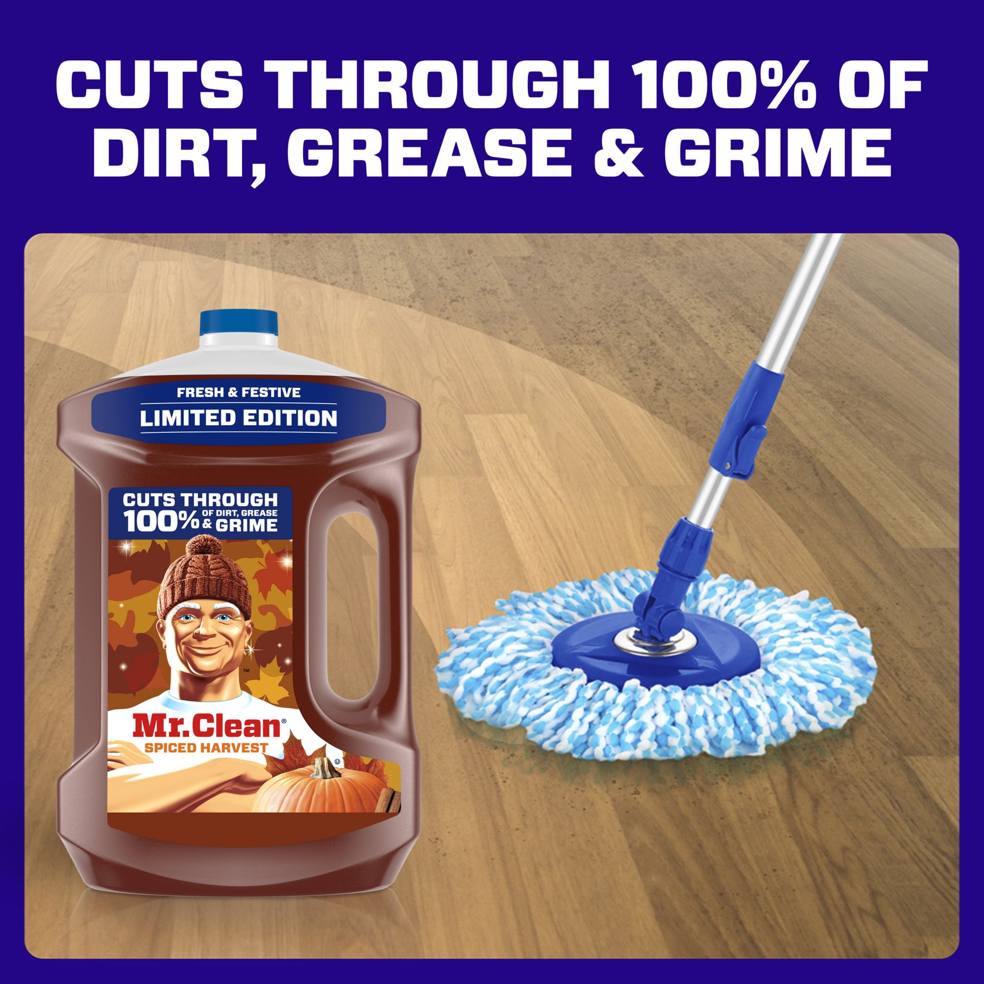 Mr. Clean All Purpose Cleaner, Floor Cleaner, Mop Soap, Cleaning Liquid, Spiced Harvest, 101 oz.