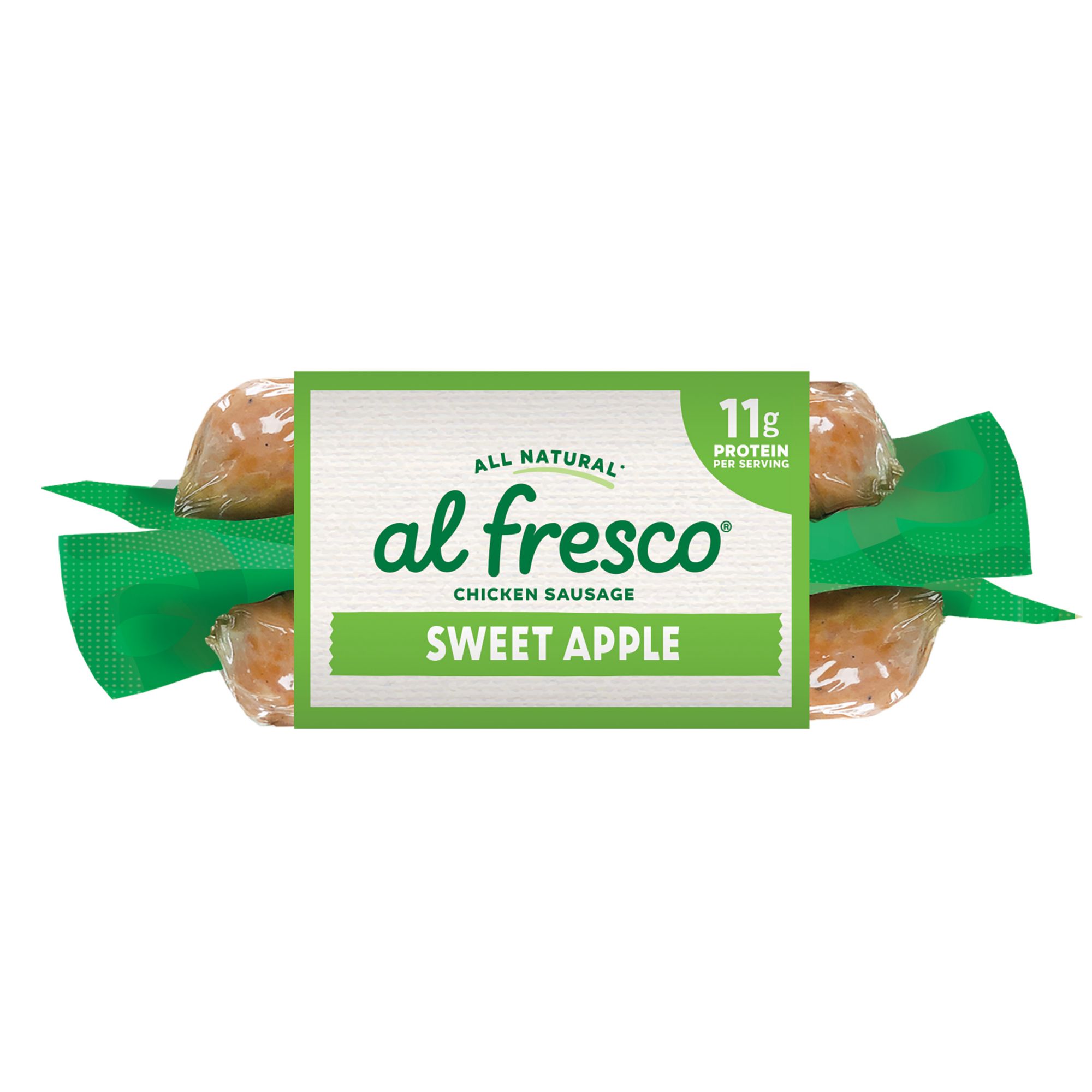 Al Fresco Sweet Apple Chicken Dinner Sausage, Fully Cooked, Ready in Minutes, 11g Protein, 2 lbs.
