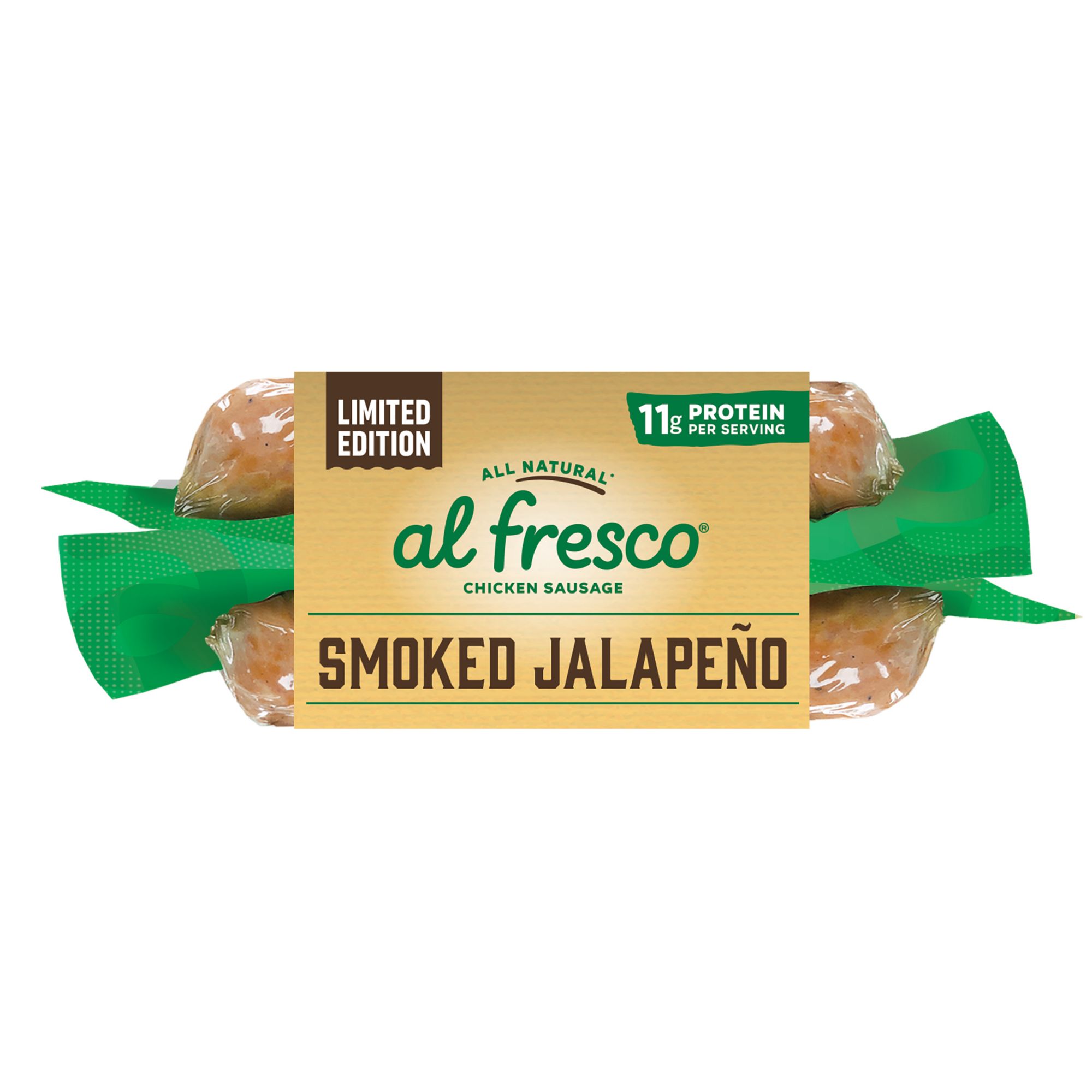 Al Fresco Limited Edition Spicy Jalapeno Chicken Dinner Sausage, Fully Cooked, 11g Protein, 2 lbs.