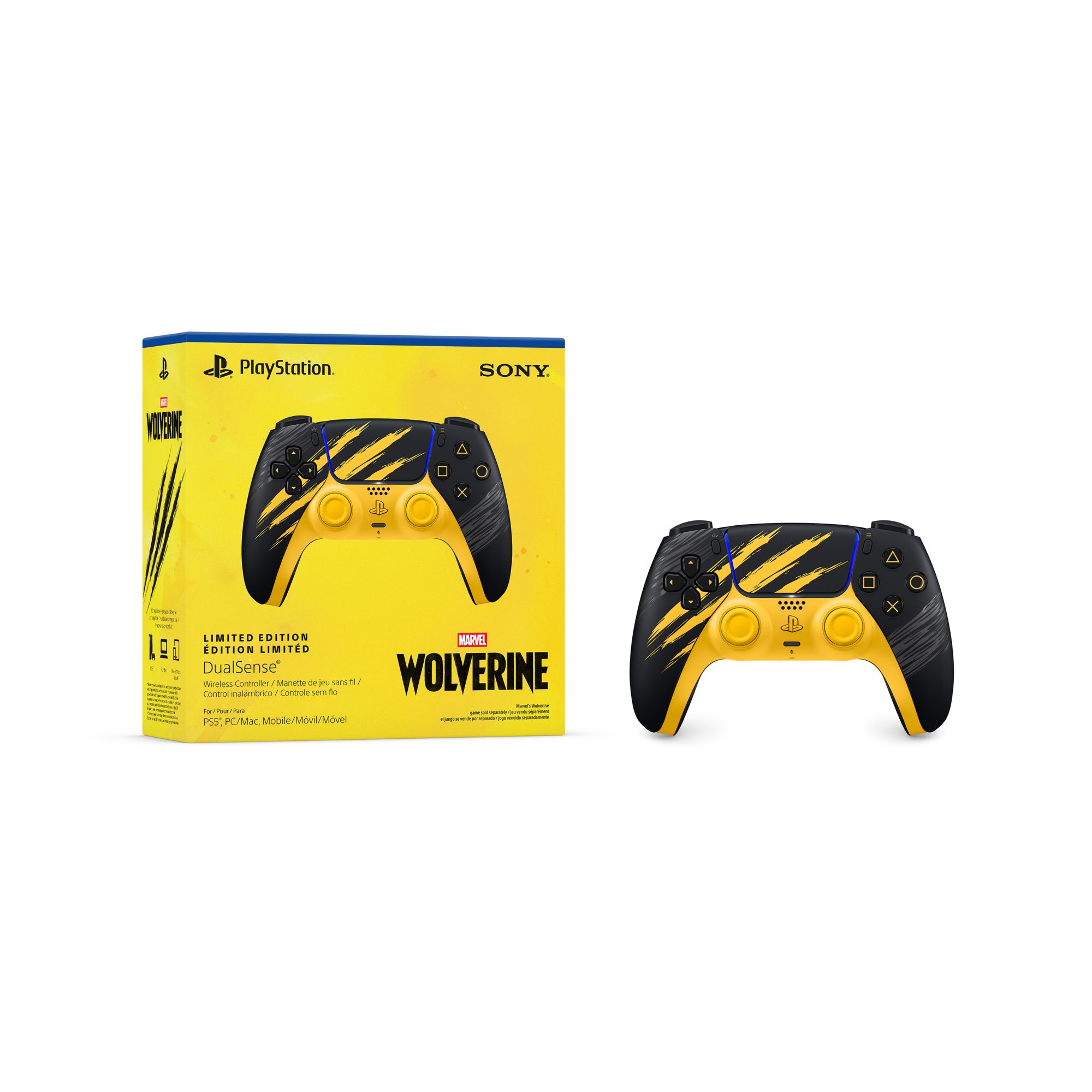 Sony DualSense Wireless Controller - Marvel’s Wolverine Battle Yellow ...