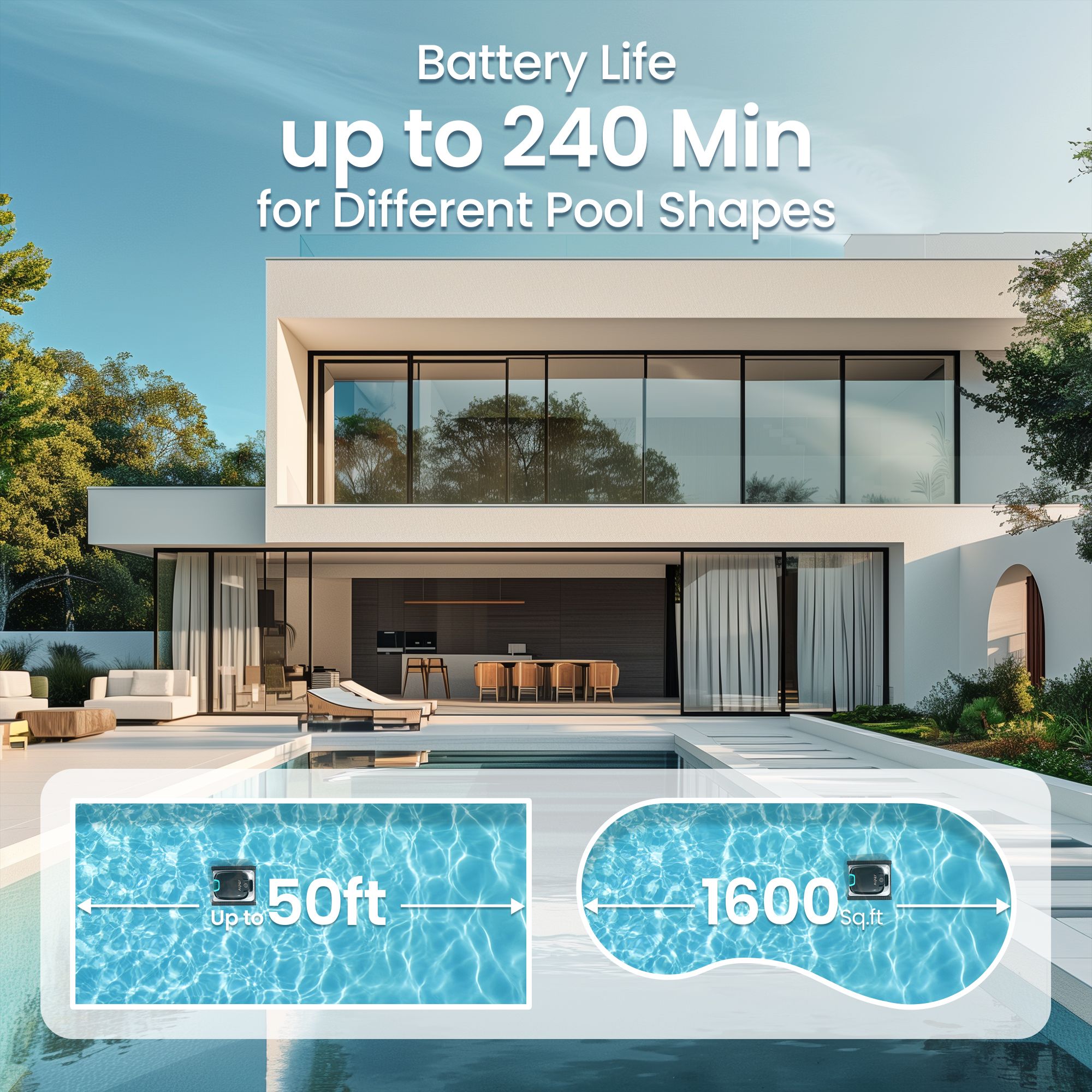 Aiper Scuba N1 Plus Robotic Pool Cleaner with Mobile App, Caterpillar Treads for In-Ground Pools