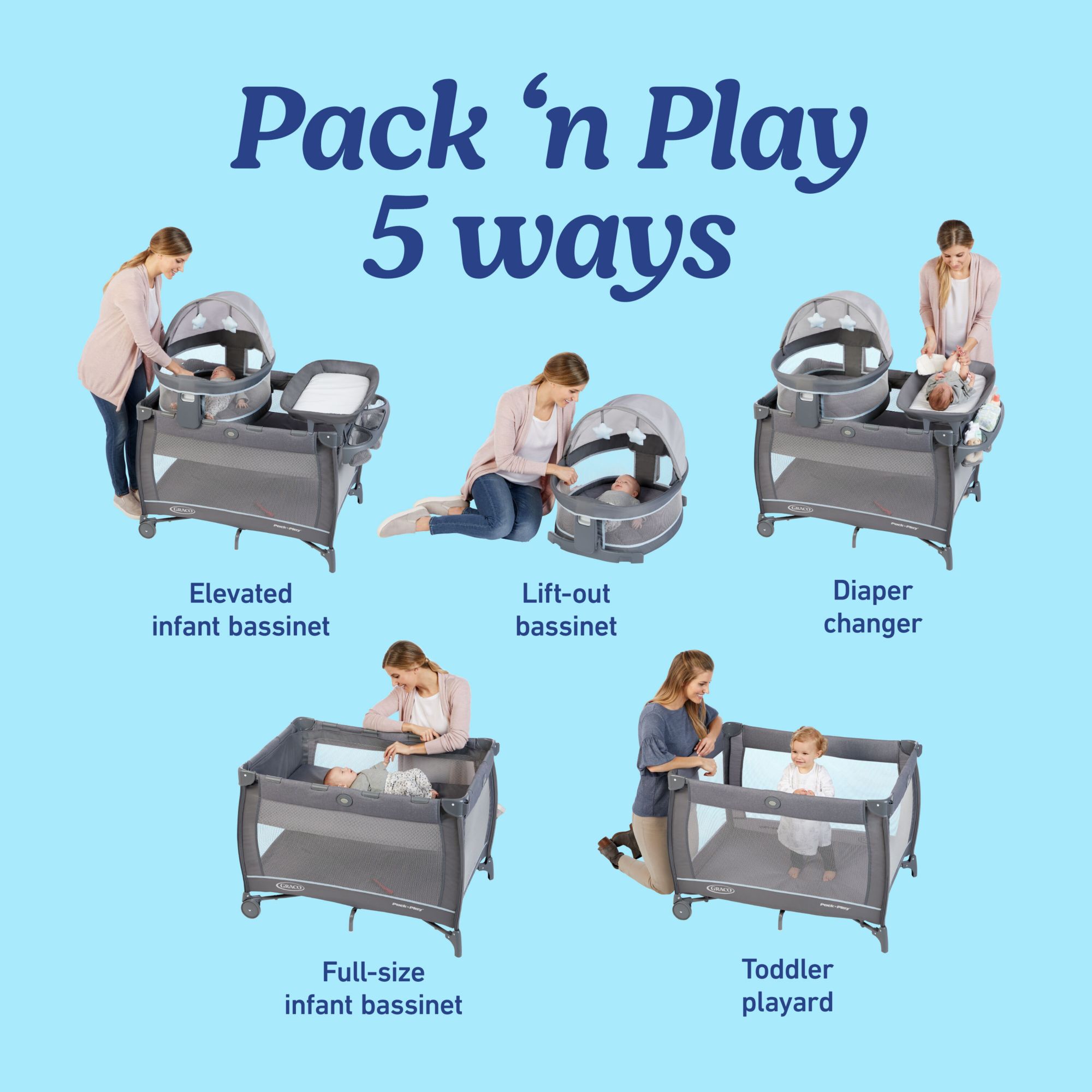 Graco Pack 'n Play Travel Dome DLX Playard, Astin