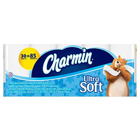 Charmin Ultra Soft Large Roll 220-Sheet 2-Ply Toilet Paper, 30 pk.