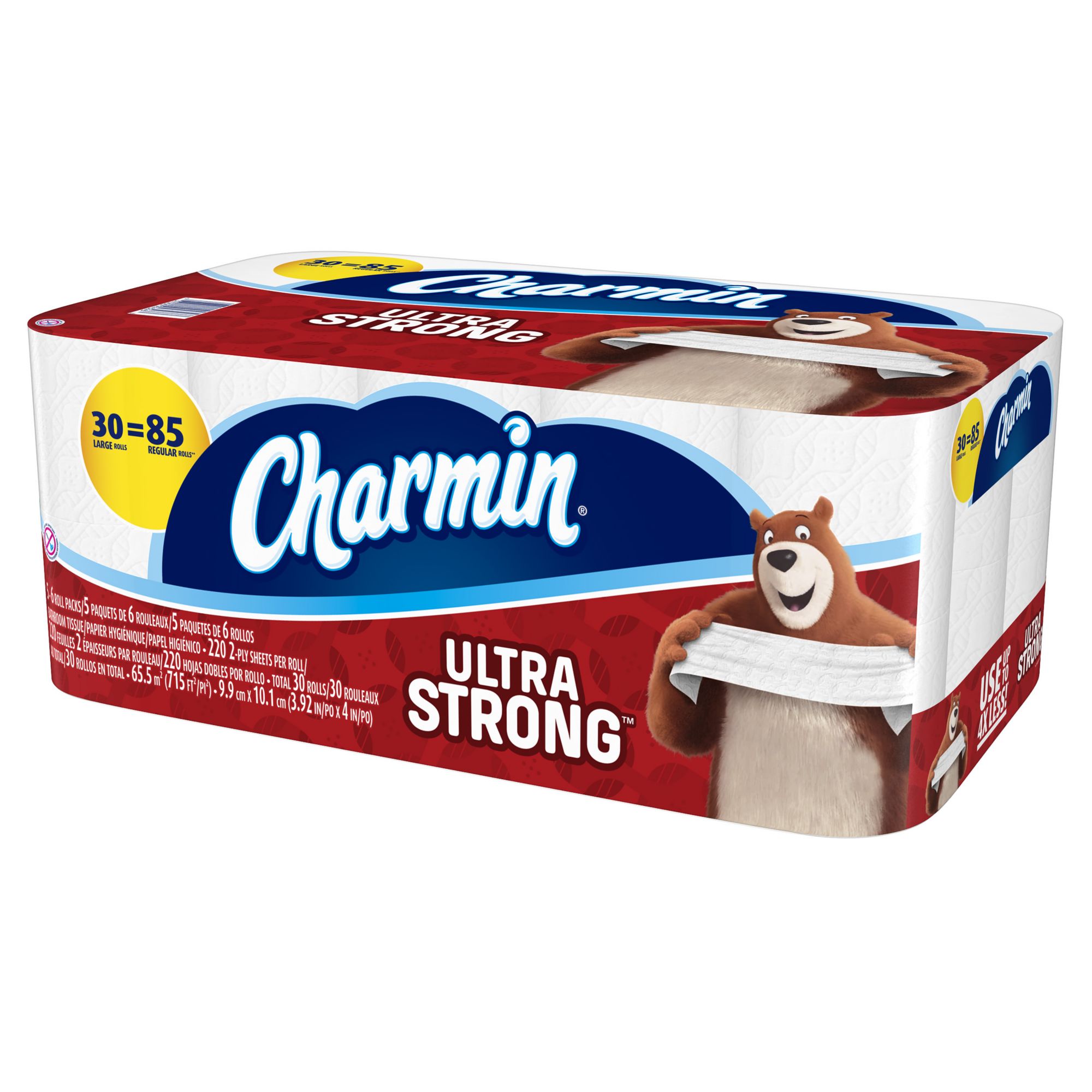 Charmin Ultra Strong Large Roll 220-Sheet 2-Ply Toilet Paper, 30 pk ...