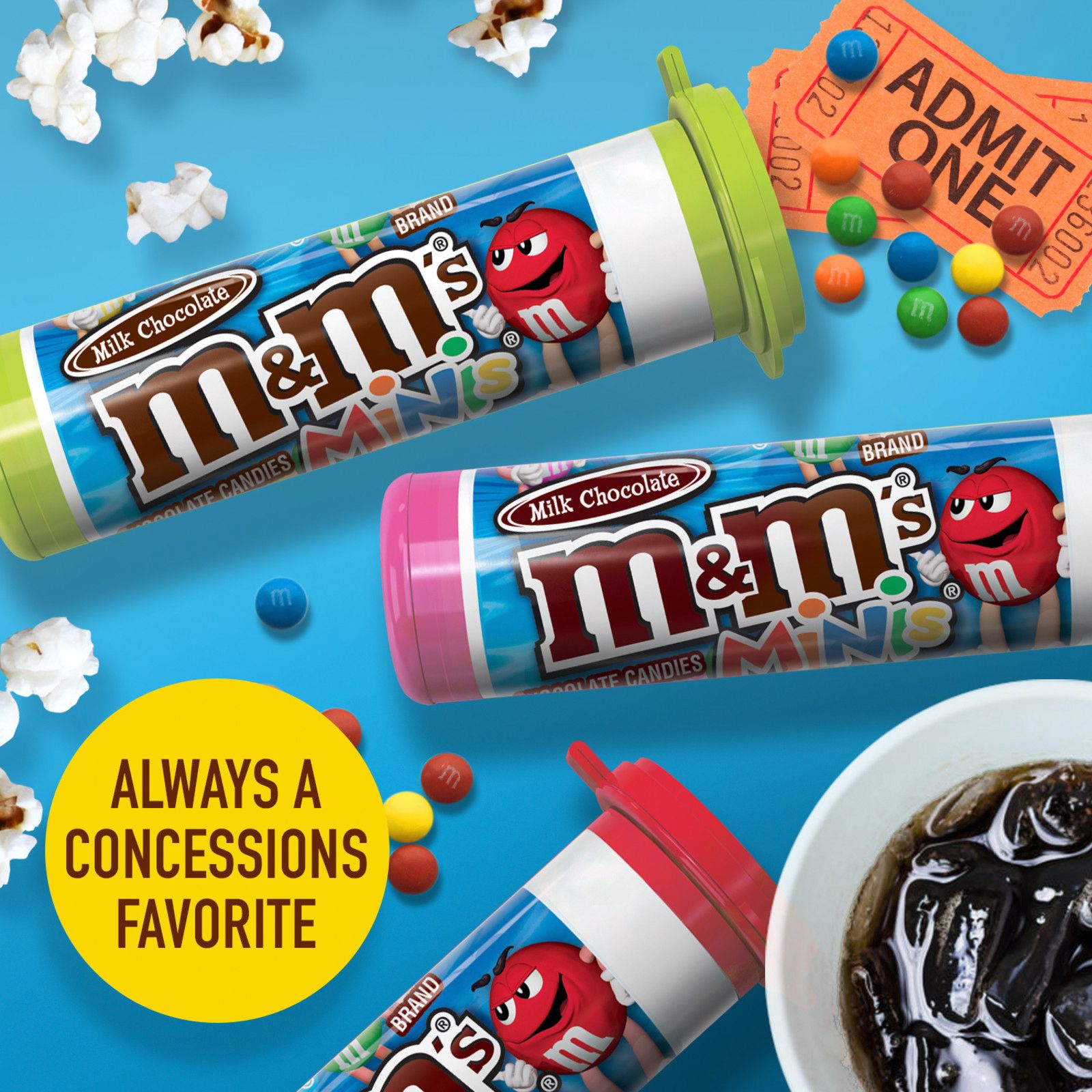 M&M'S MINIS Milk Chocolate Candy Tube, 1.08 oz.