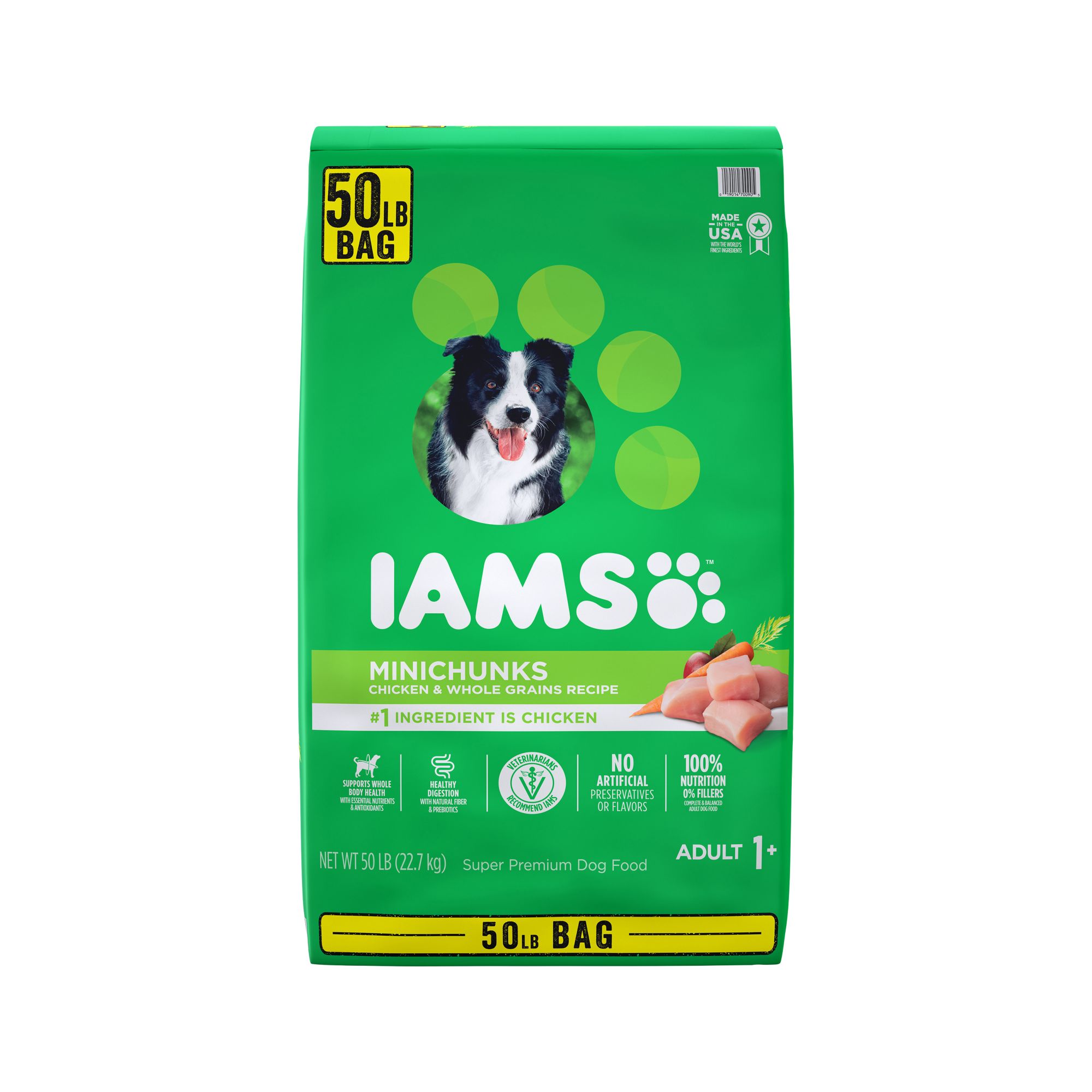 iams dog food yellow bag