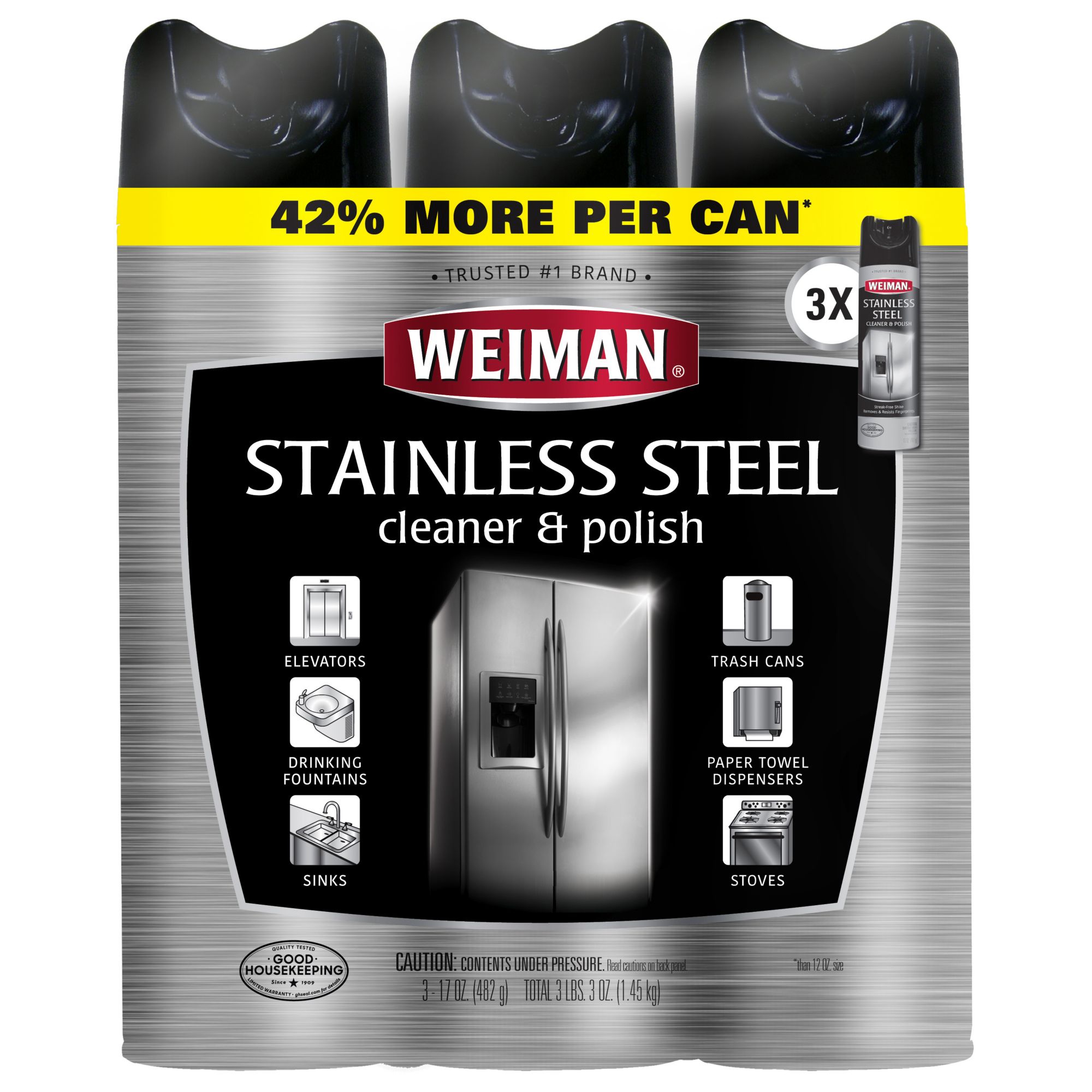 Weiman Stainless Steel Cleaner Wipes - 30 ct - ULINE - Case of 4 - S-21520