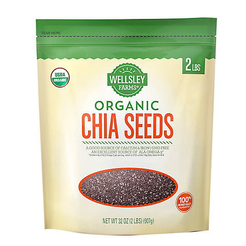 Wellsley Farms Organic Chia Seeds, 2 lbs.