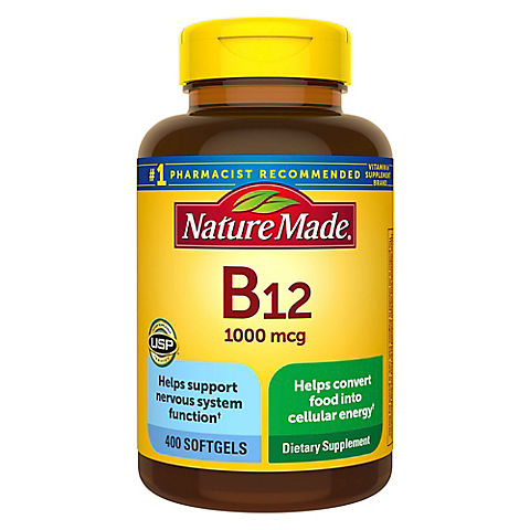 Nature Made Vitamin B12 1000 mcg Softgels, 400 ct.