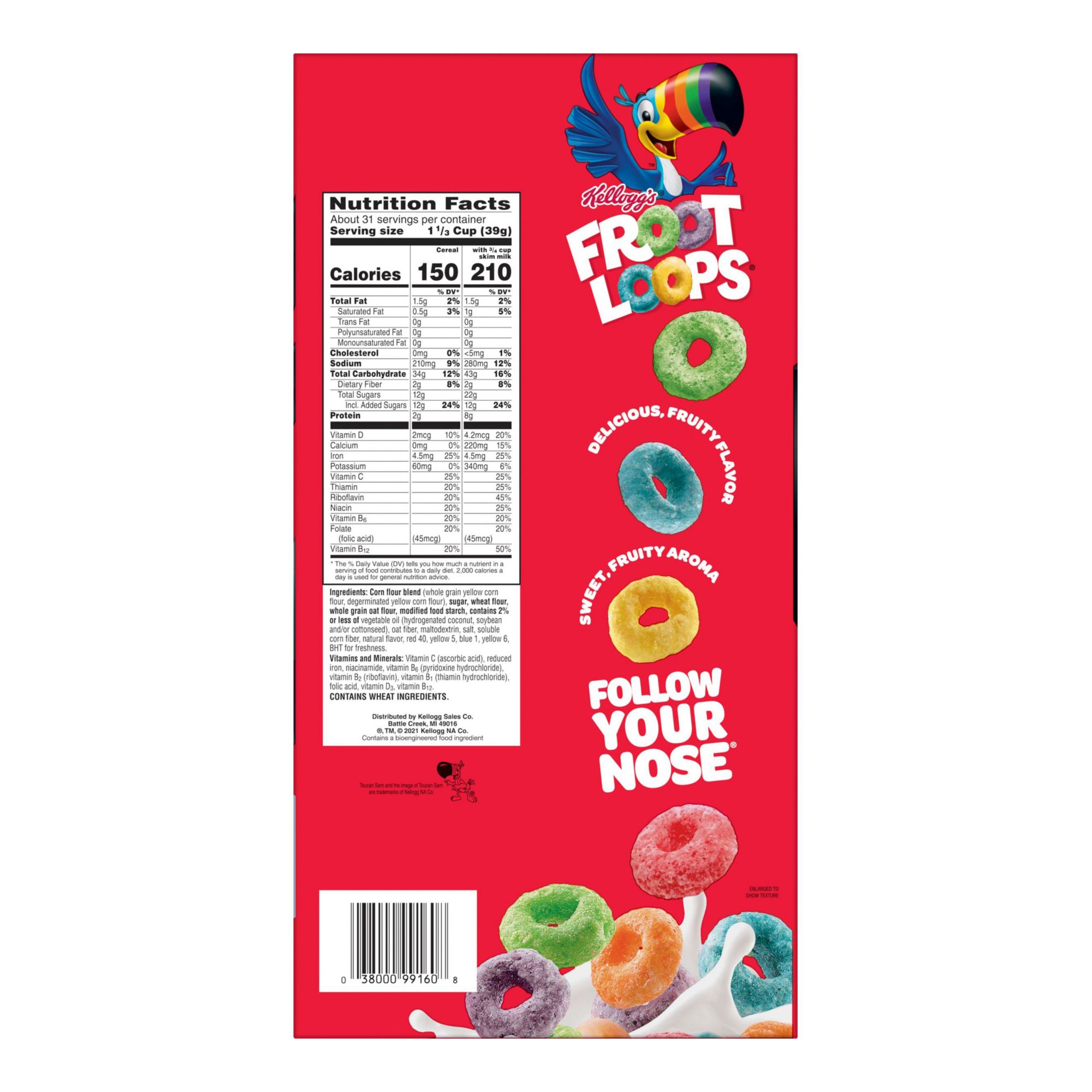 New Kellogg's Froot Loops Breakfast Cereal 2 pk Free Shipping Great  Price.