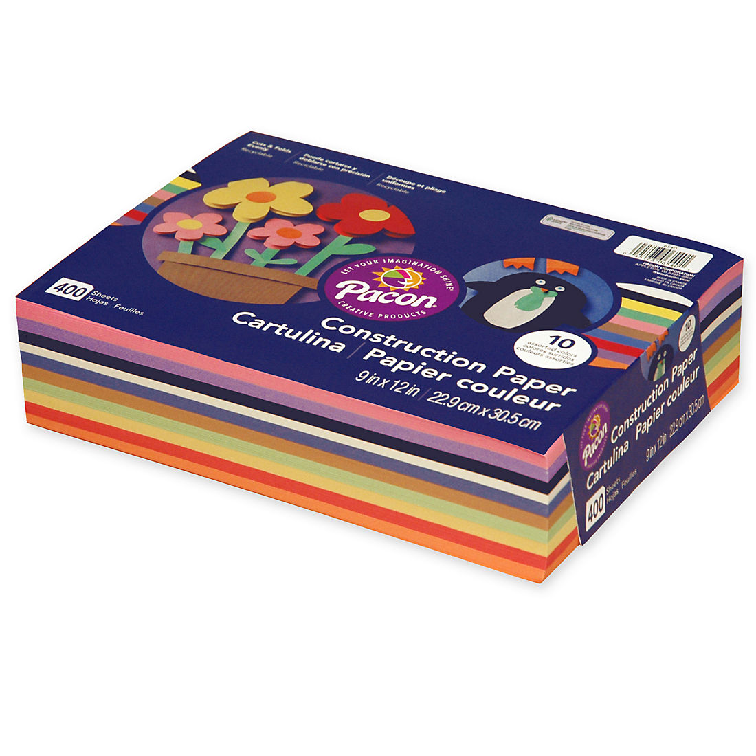 Pacon 10 Assorted Color Construction Paper Pack